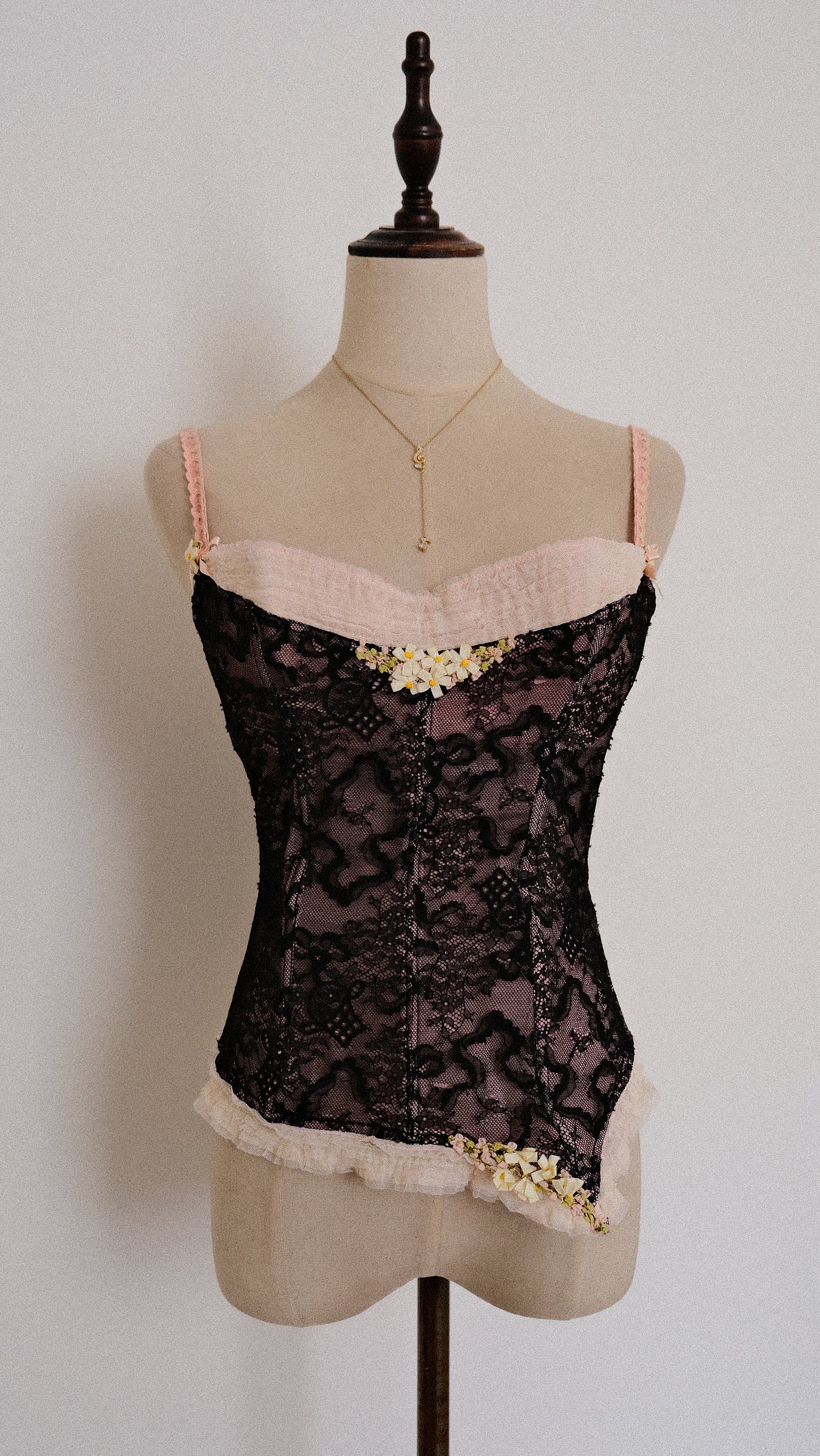 Chantal Thomass Midnight Lace corset (80B/36B)