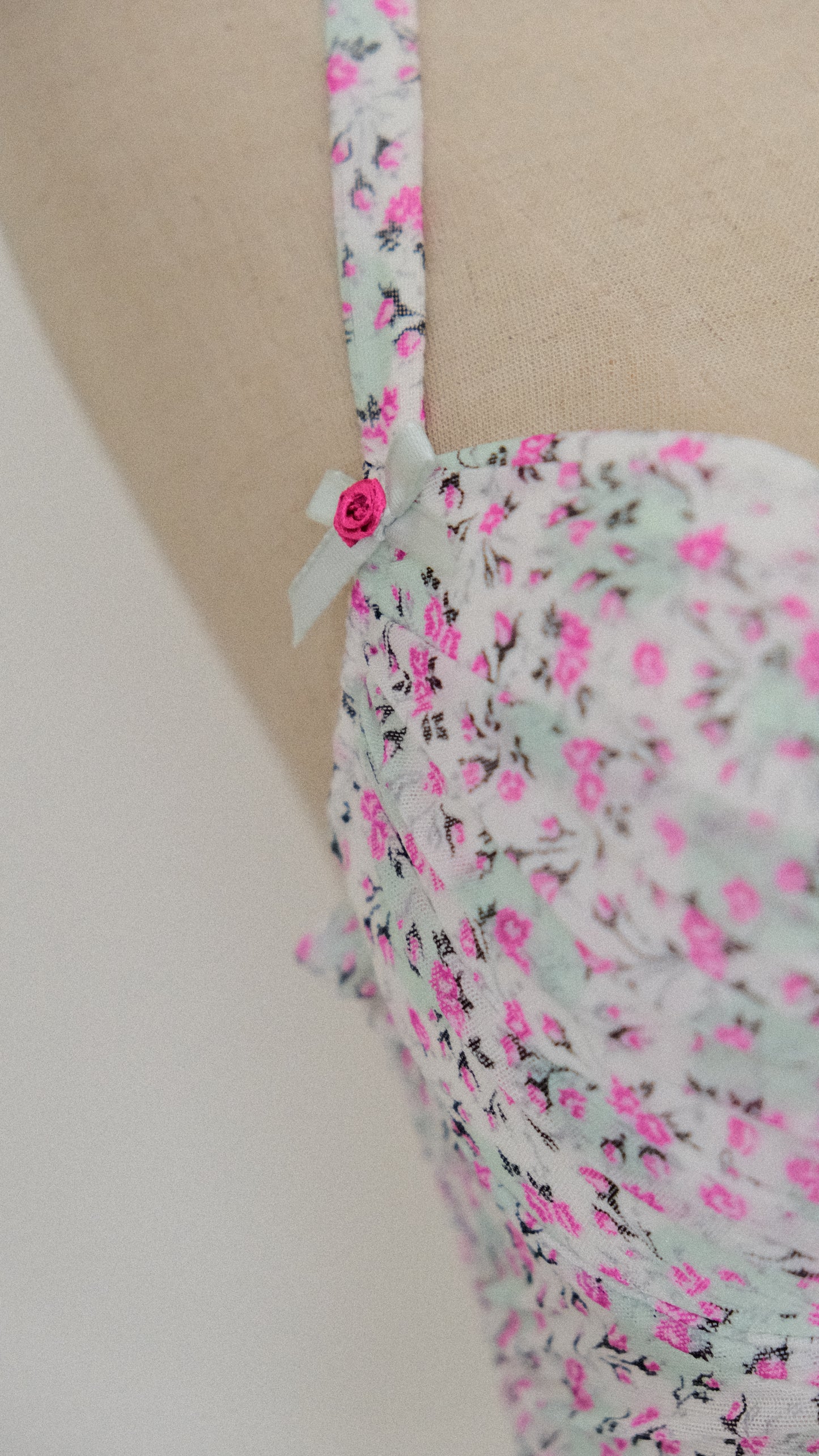 Chantal Thomass Floral Ruffle corset (75B/34B)