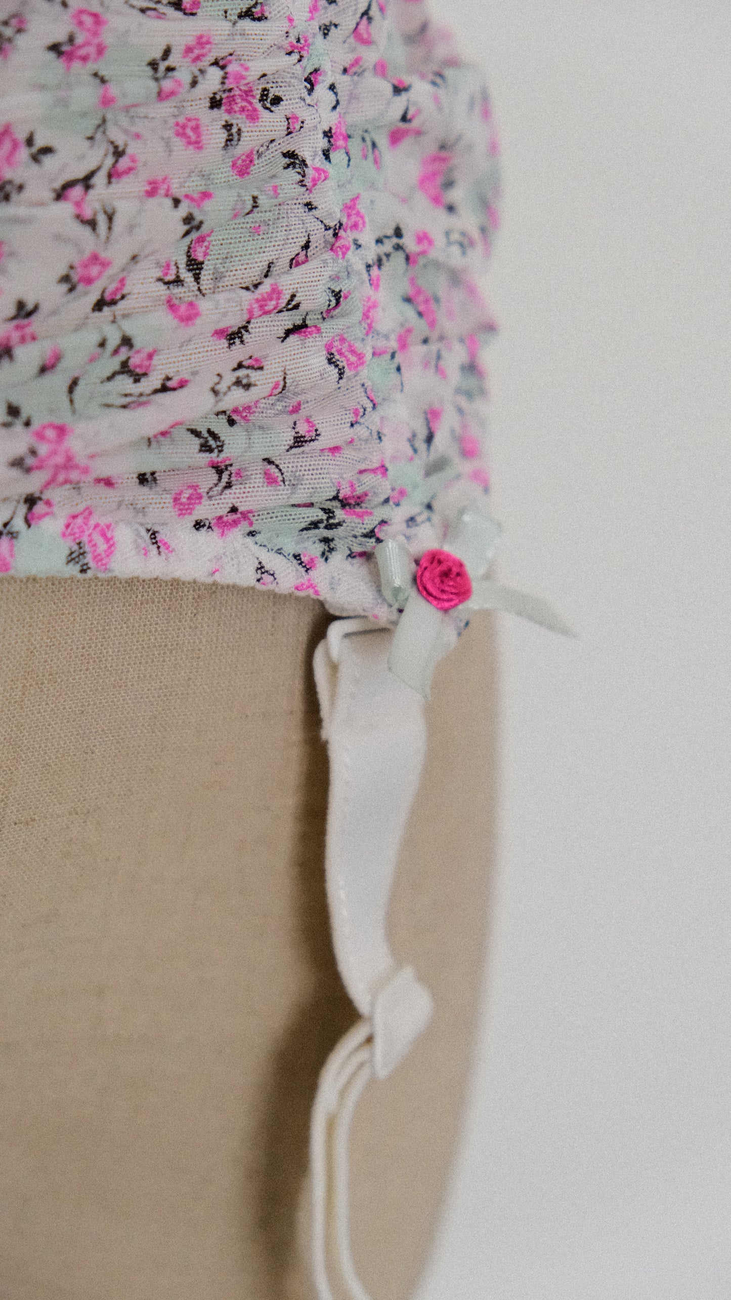 Chantal Thomass Floral Ruffle corset (75B/34B)