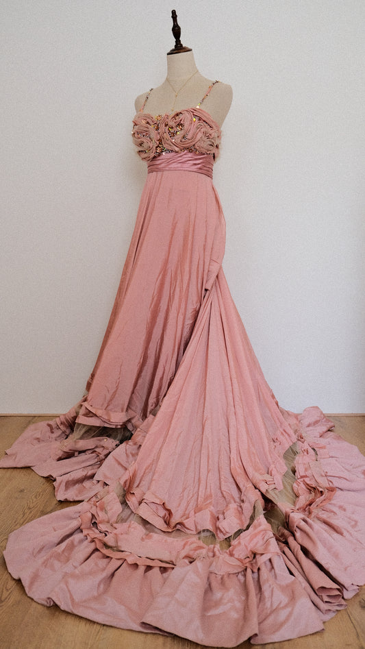 Blush rose evening gown (XS/S)
