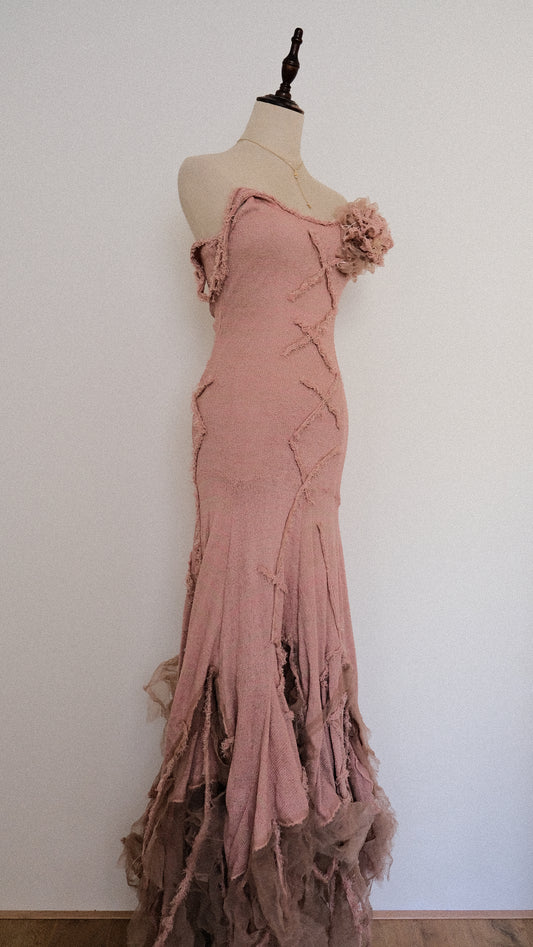 Princess puffy blush dress (M)