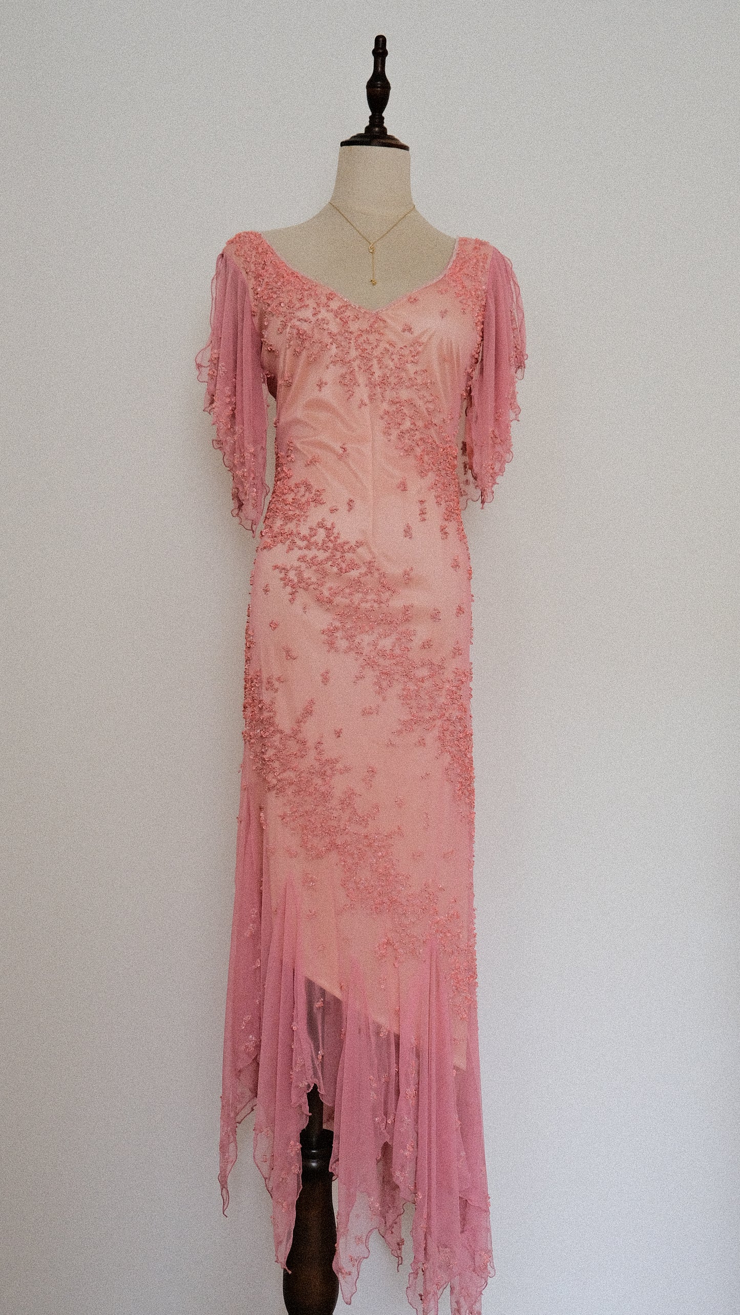 Blush fairy flutter dress (M/L, L)