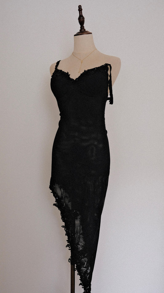 Mesh English designer dress (S, S/M)