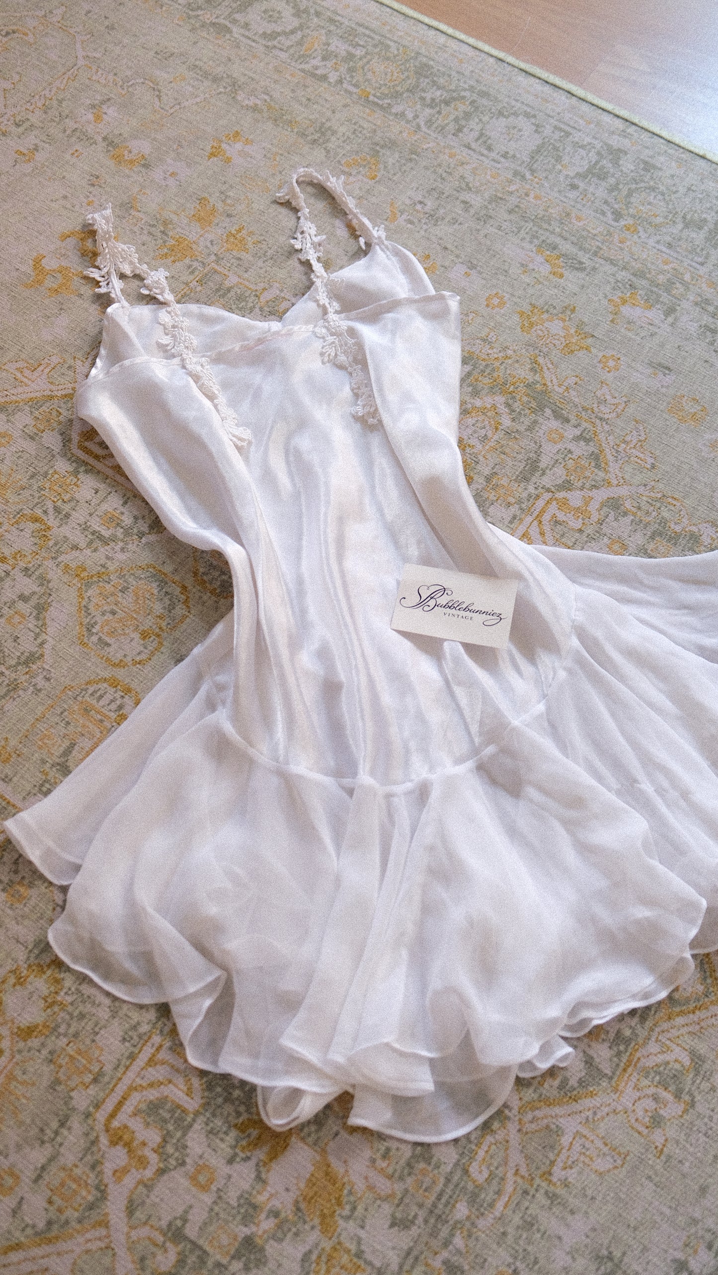 Vintage white flutter babydoll
