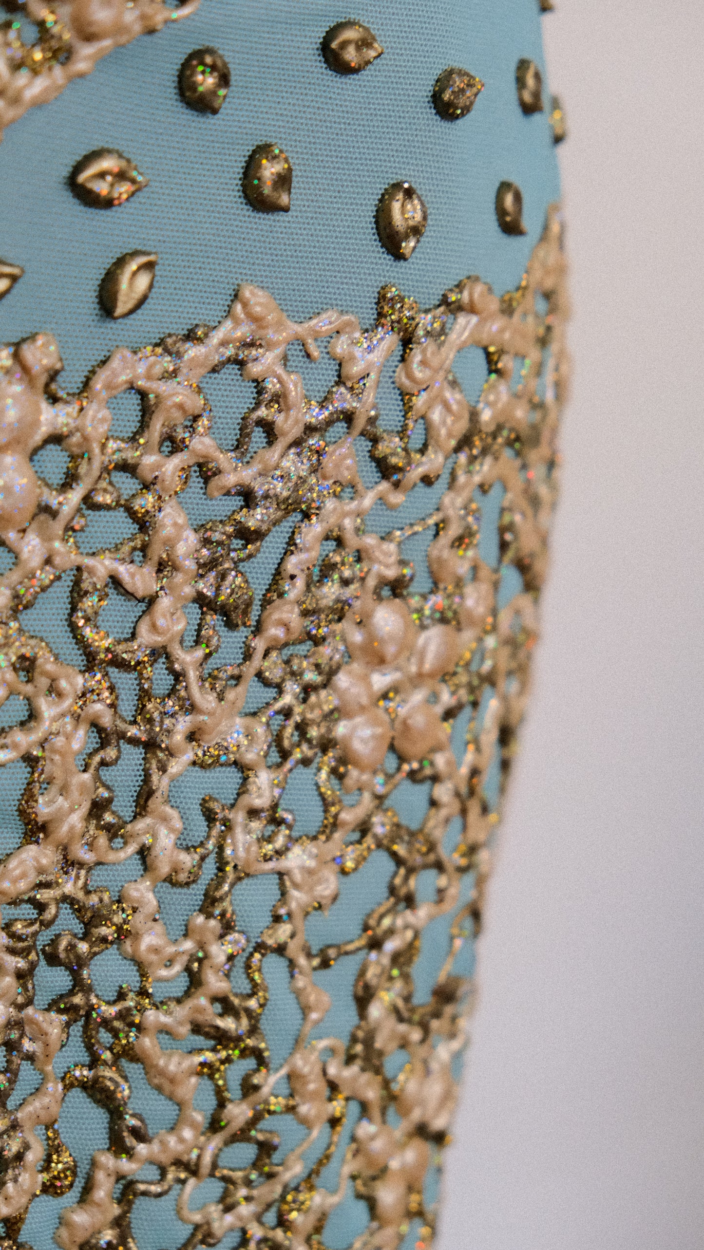 Aqua and gold mermaid dress (XS/S)