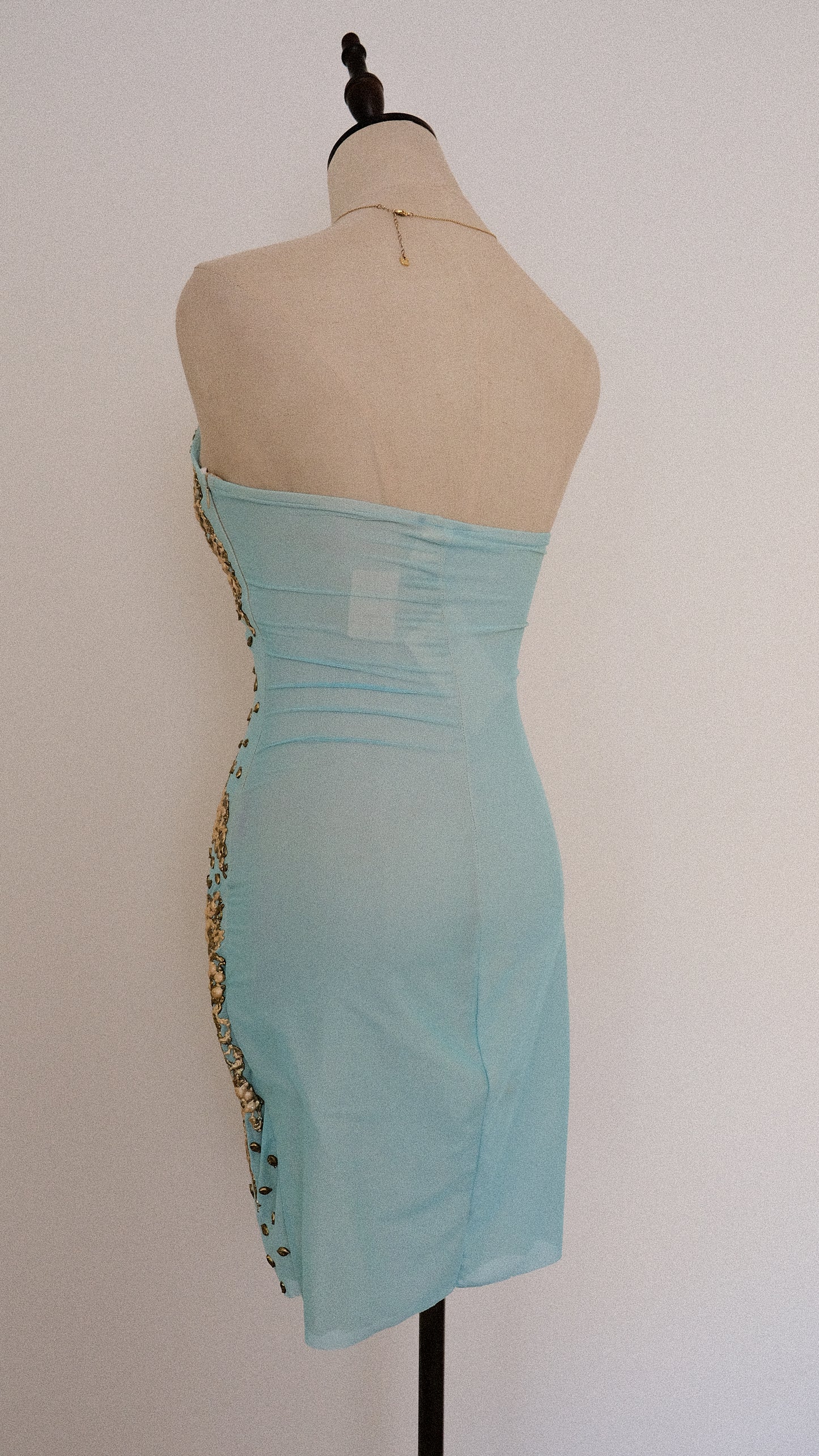 Aqua and gold mermaid dress (XS/S)