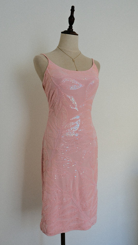 Pastel pink shimmer dress (M, M/L, L)