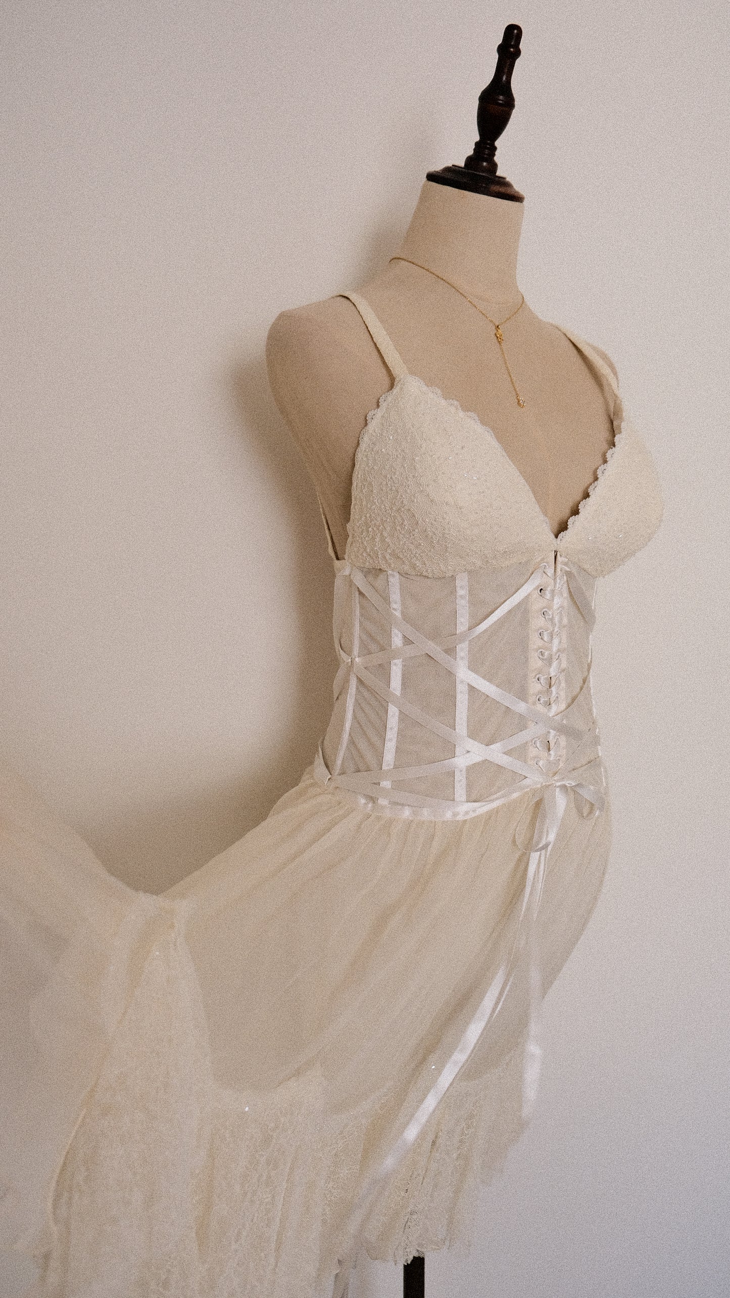Delicate Bridal Fantasy dress (S/M, M)