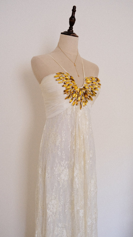 Elegant sunshine bridal dress (S)