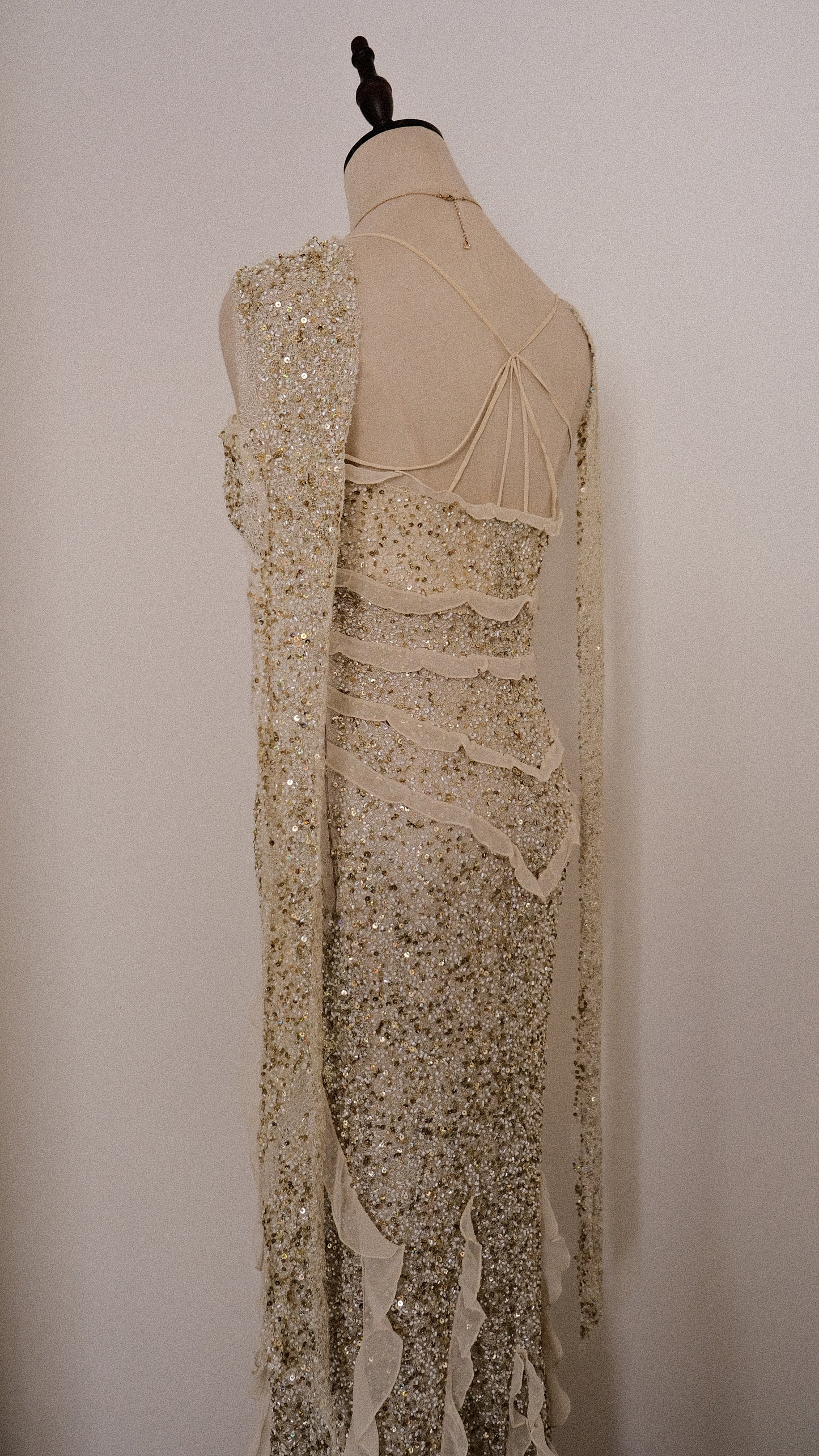 Washed ashore vintage mermaid gown (XS/S, S)
