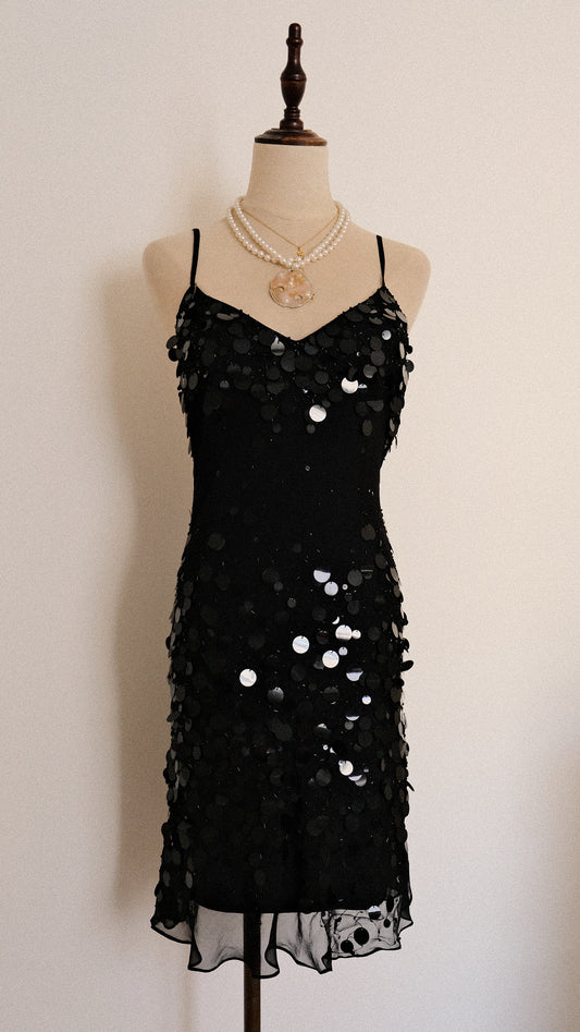 Starlit night sequin dress (M)