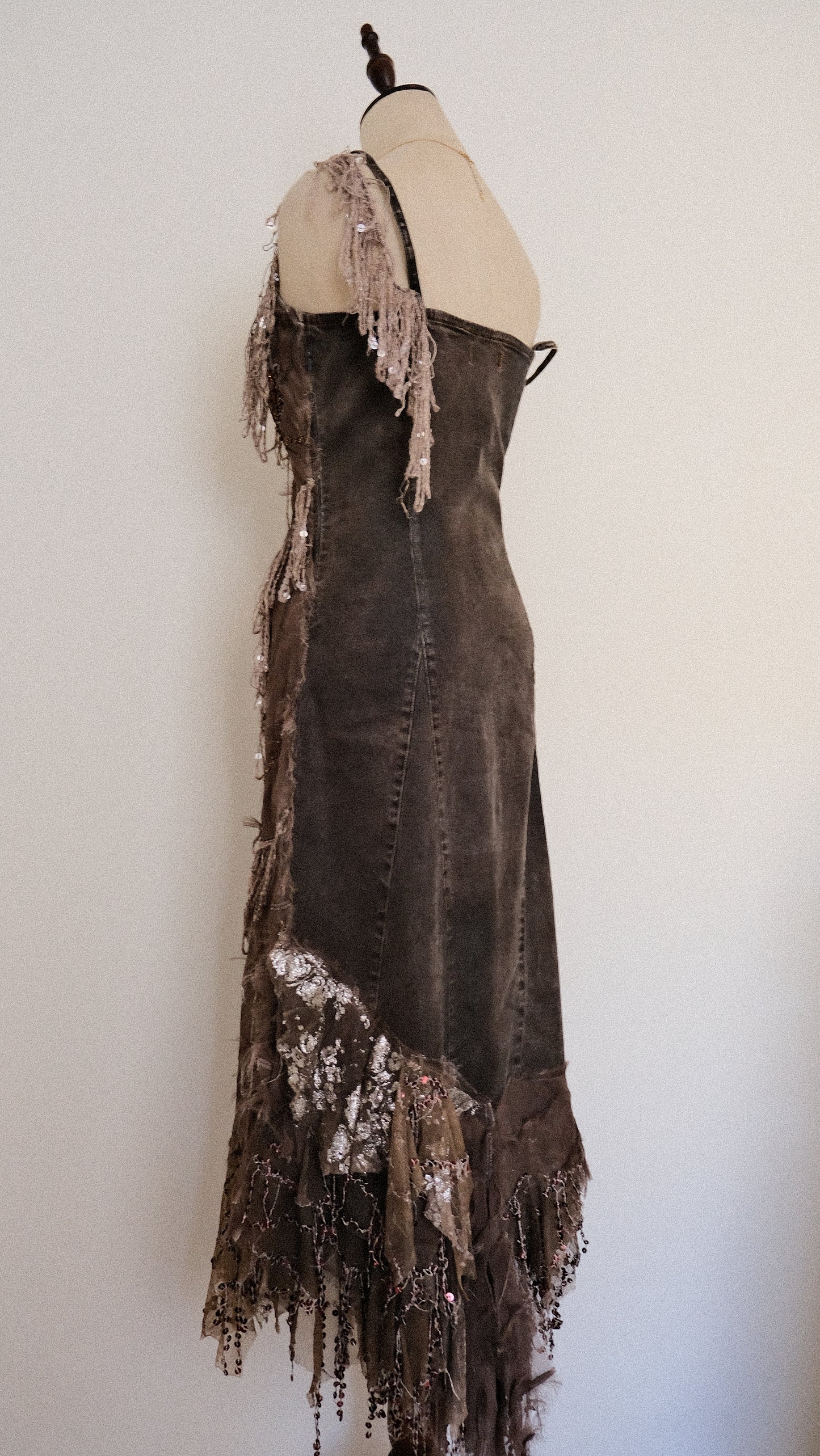 Fairy fringe evening dress (S/M, M)