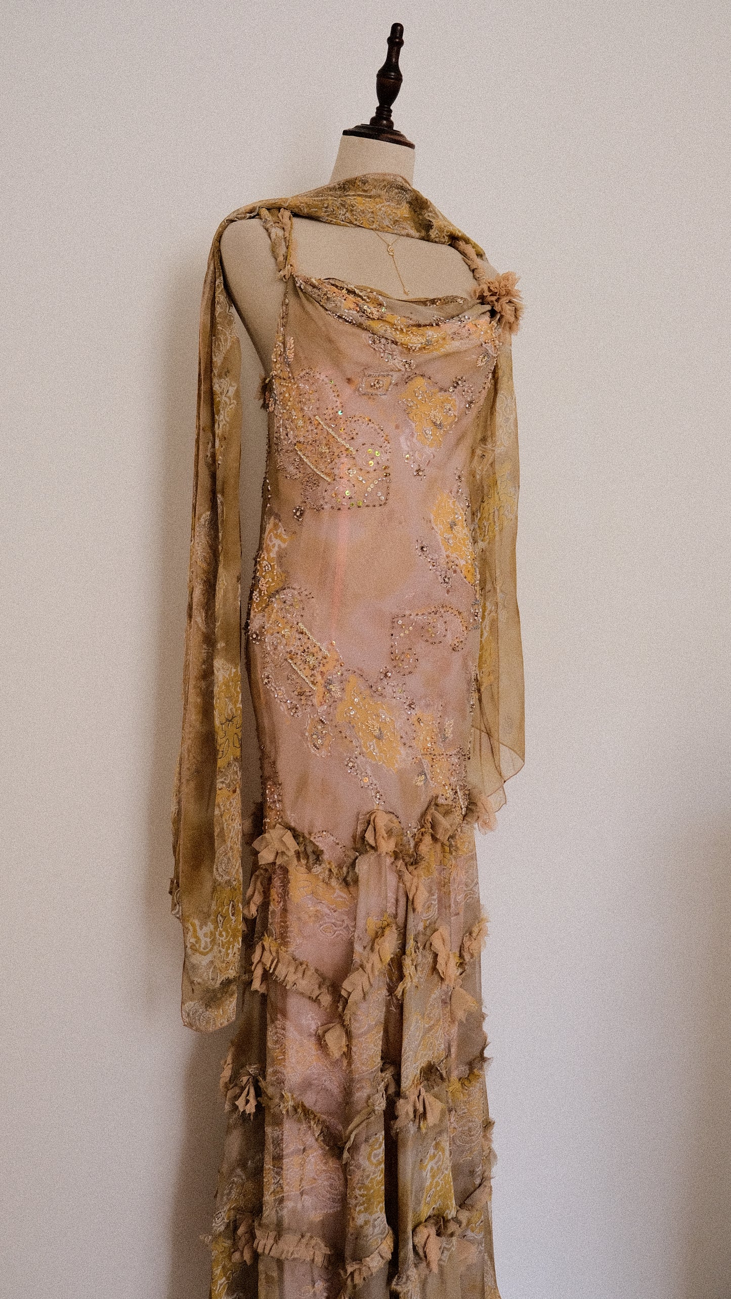 A latte macchiato ruffled fairy dress (M, M/L)