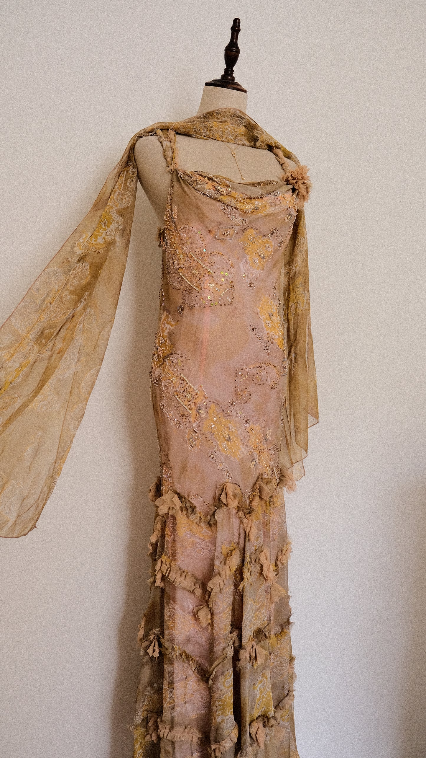 A latte macchiato ruffled fairy dress (M, M/L)