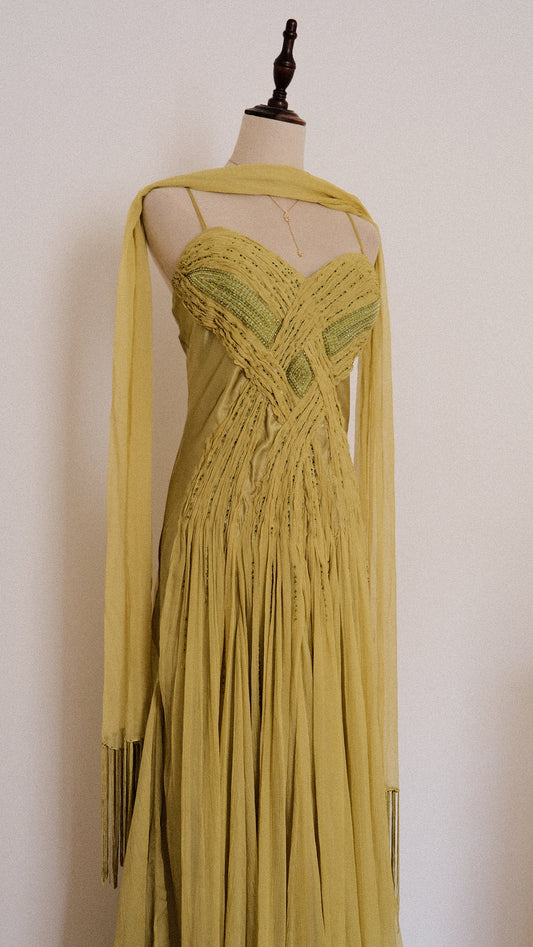Olive dream dress (M, M/L)