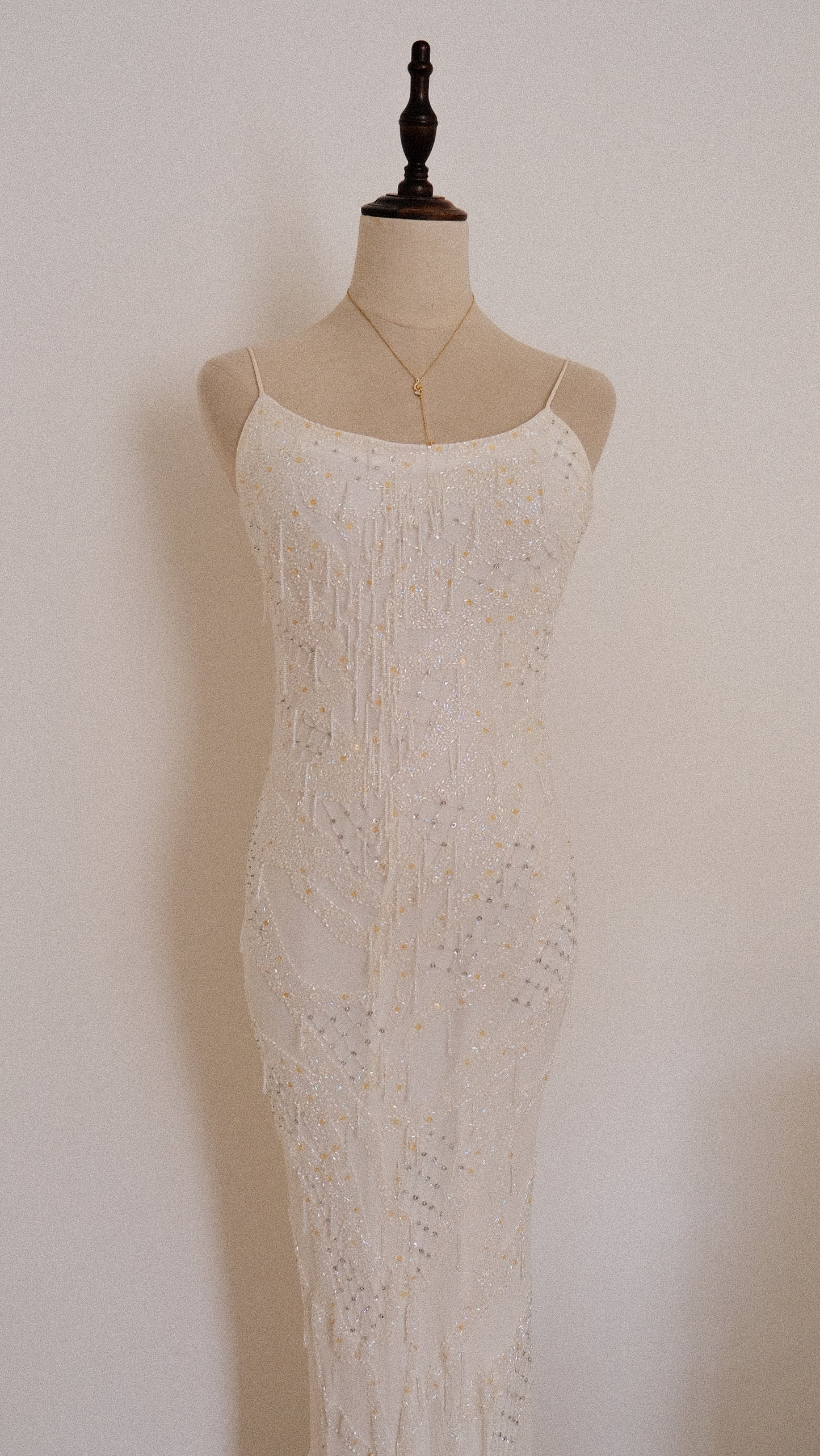 Delicate ivory sparkle dress (S, S/M)