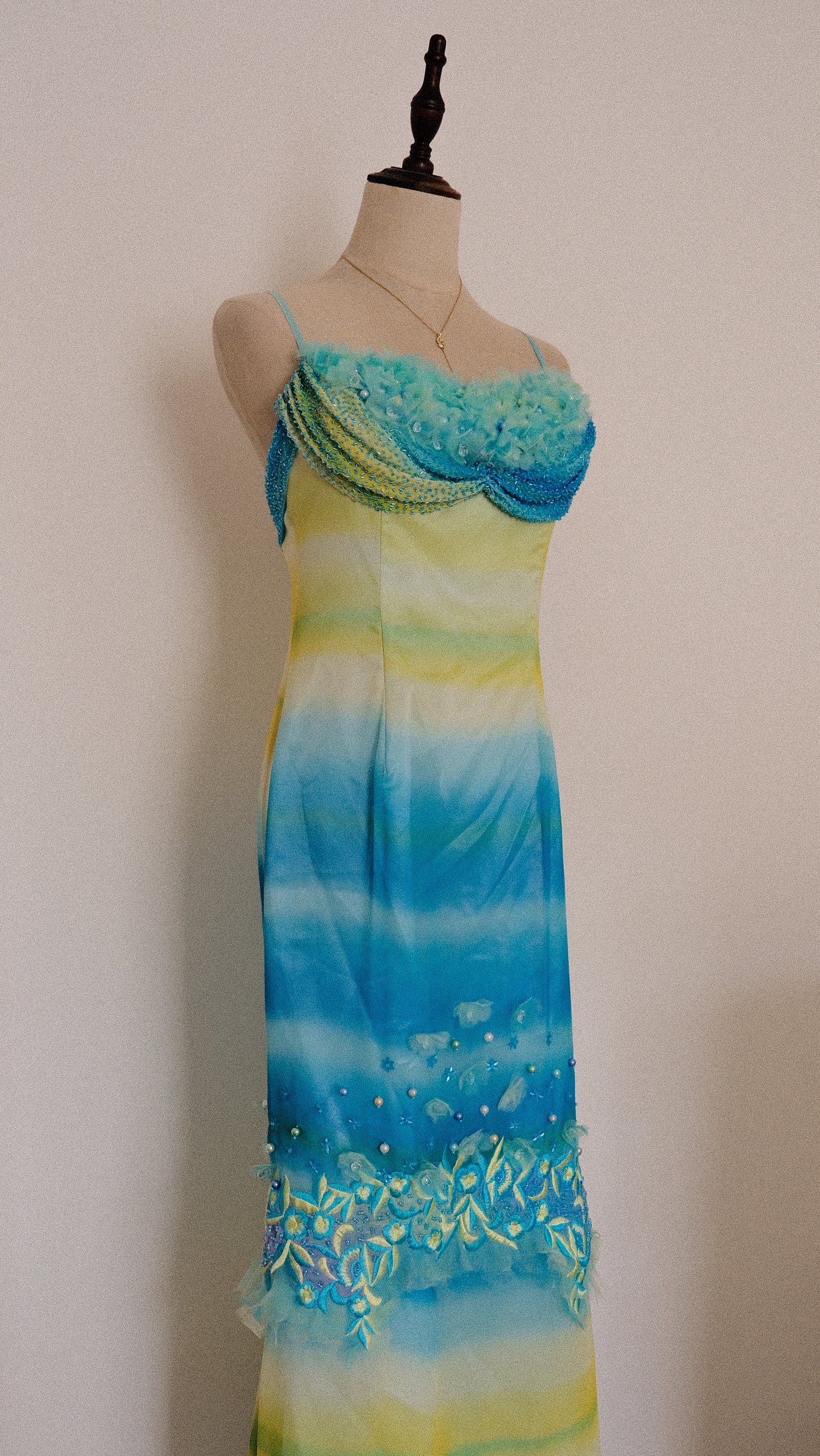 Ocean breeze cloud bustier dress (S, S/M)