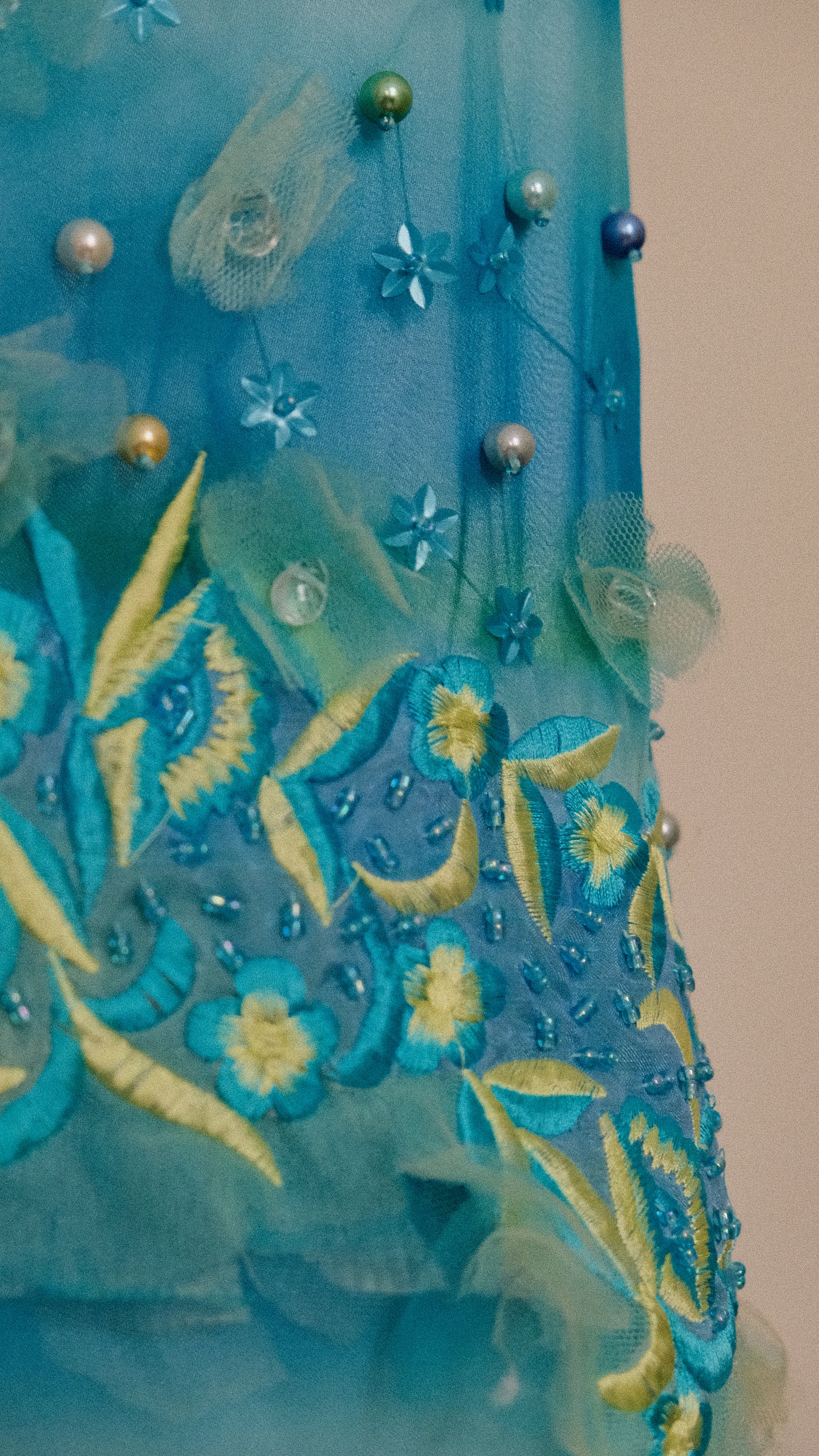 Ocean breeze cloud bustier dress (S, S/M)