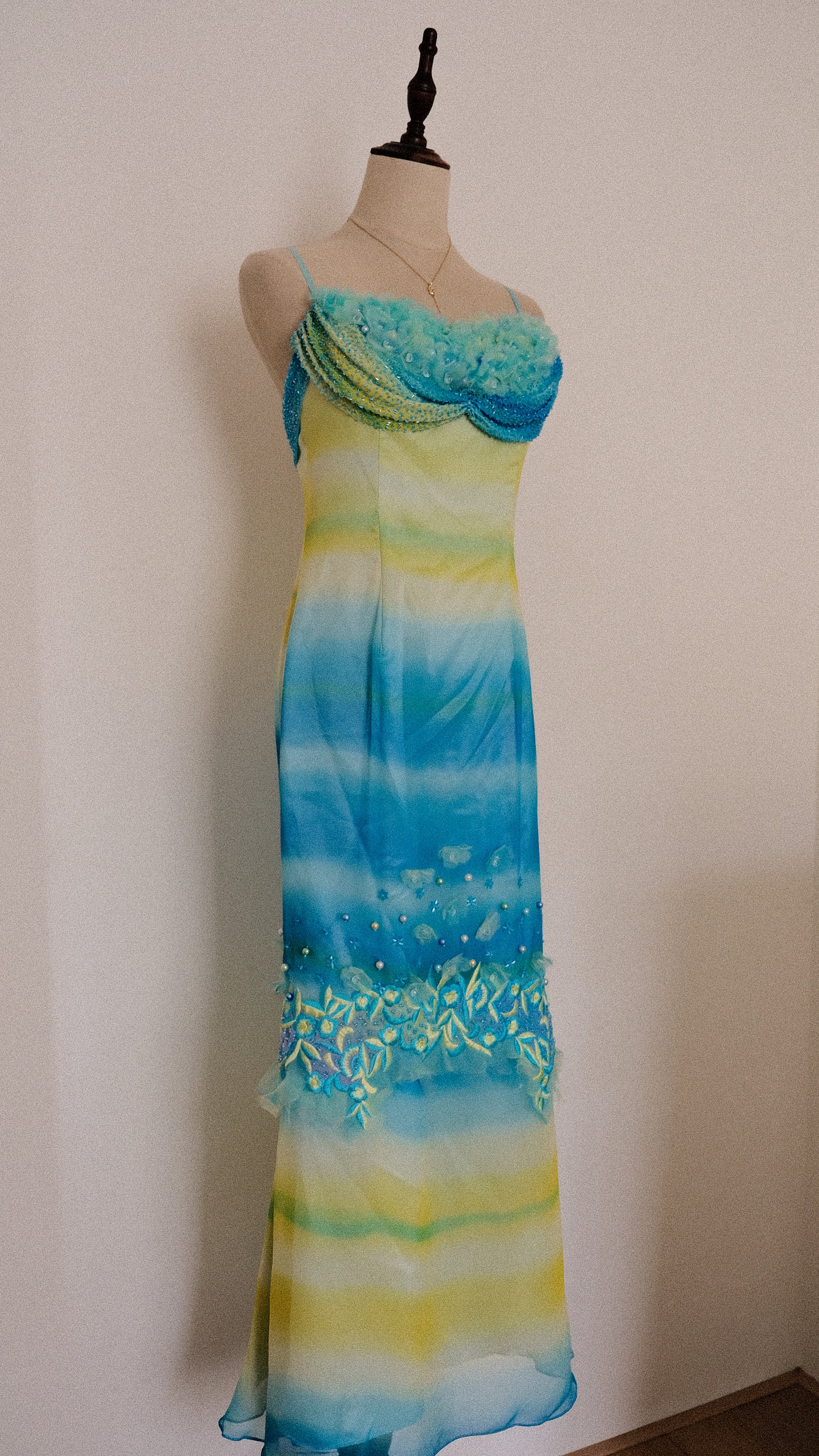 Ocean breeze cloud bustier dress (S, S/M)