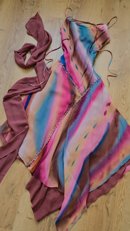 Sunset hue romance dress (S/M, M)