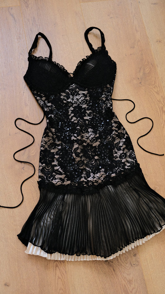 English Designer corset dress (S-M)