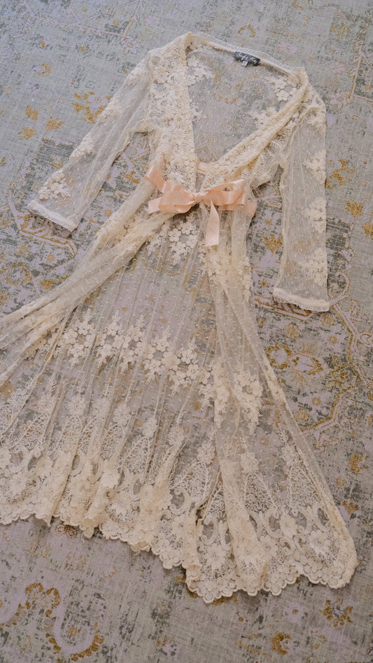 Vintage Lace French duster (S)