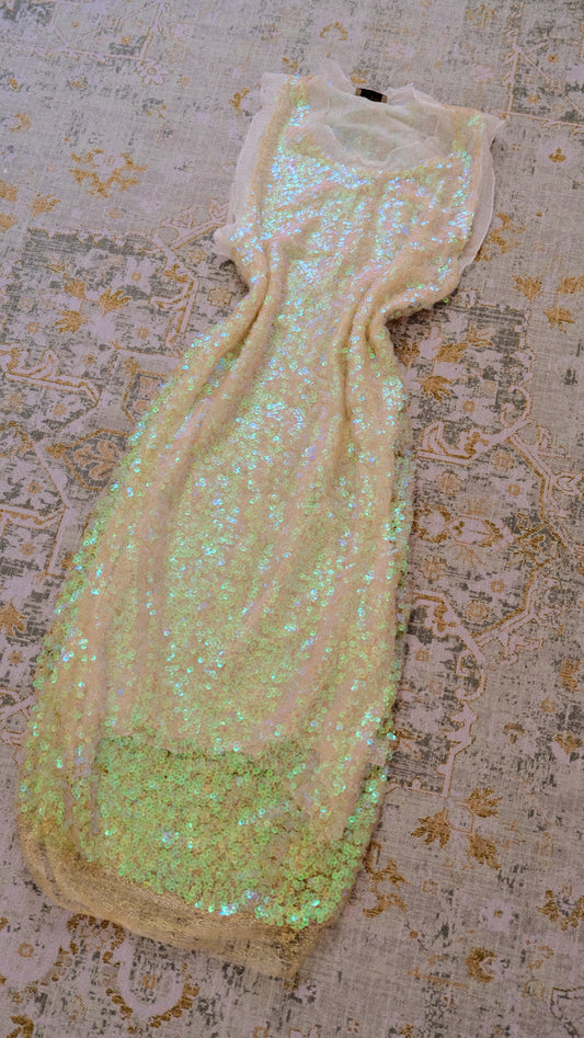 Seafoam Sequin dress (S)