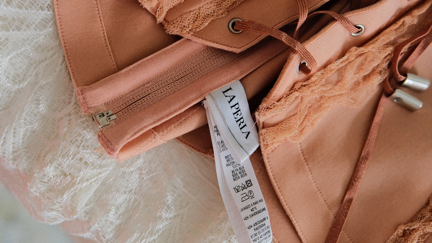 La Perla Blush garterskirt (S-M)