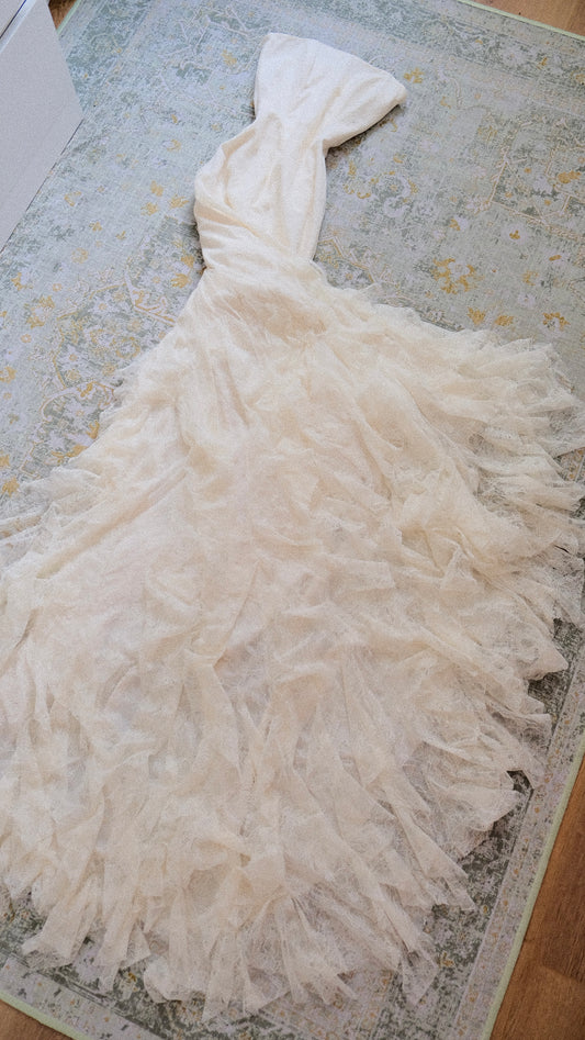 Bridal fairycore flutter gown (XS, XS/S)