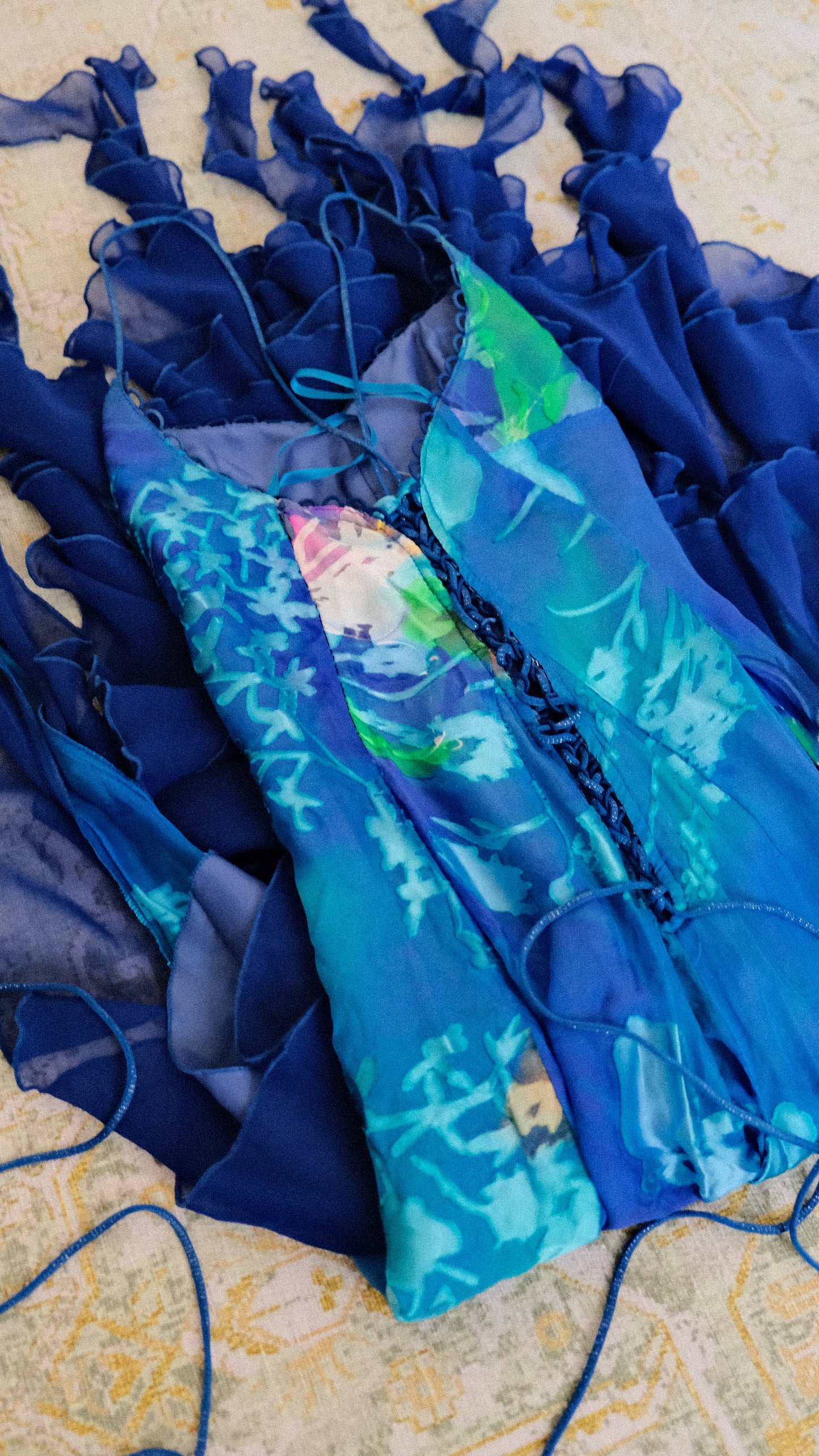 Marine Blossom dress (S-M)