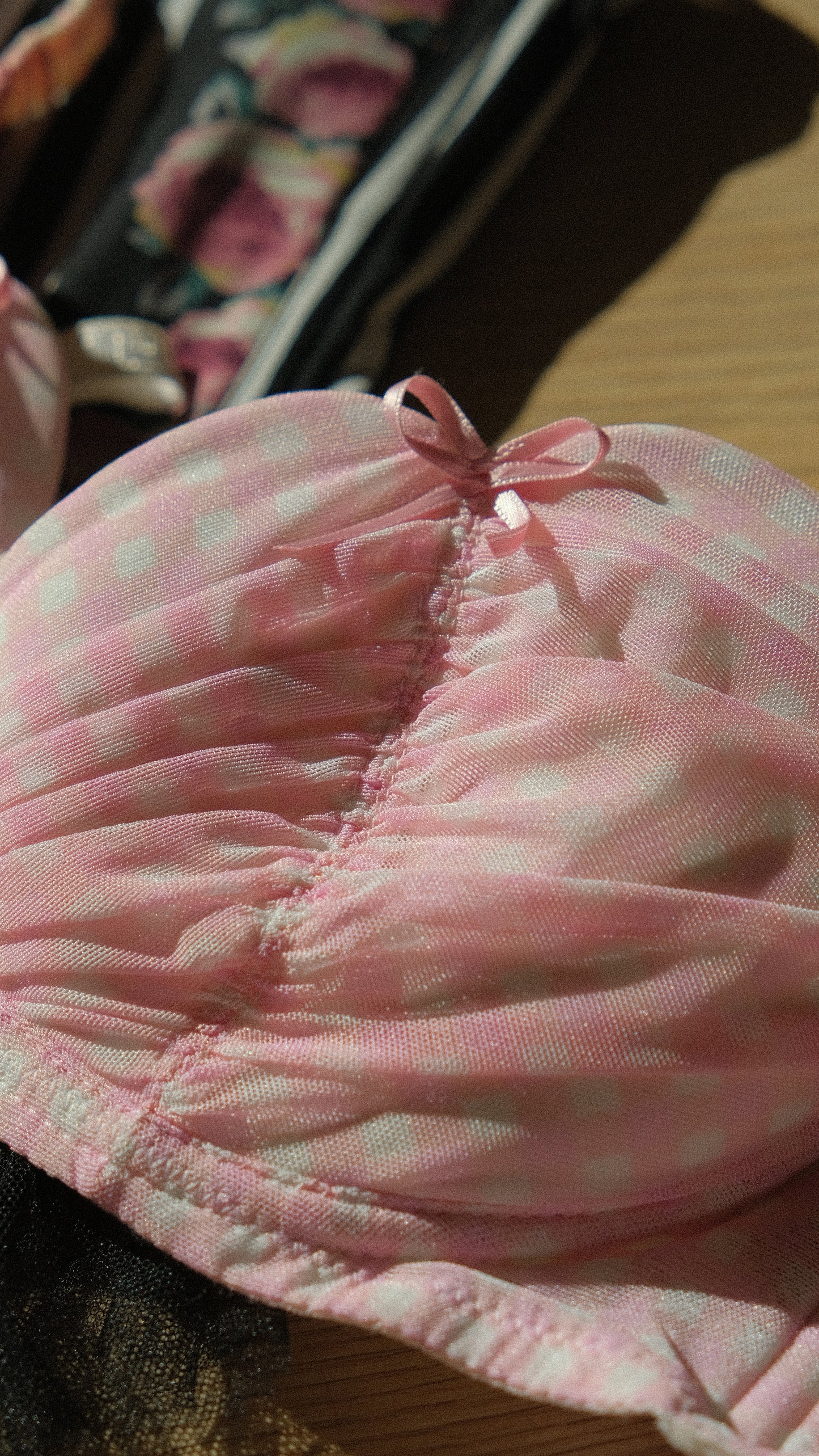 Chantal Thomass pink gingham bra (75A/34A)
