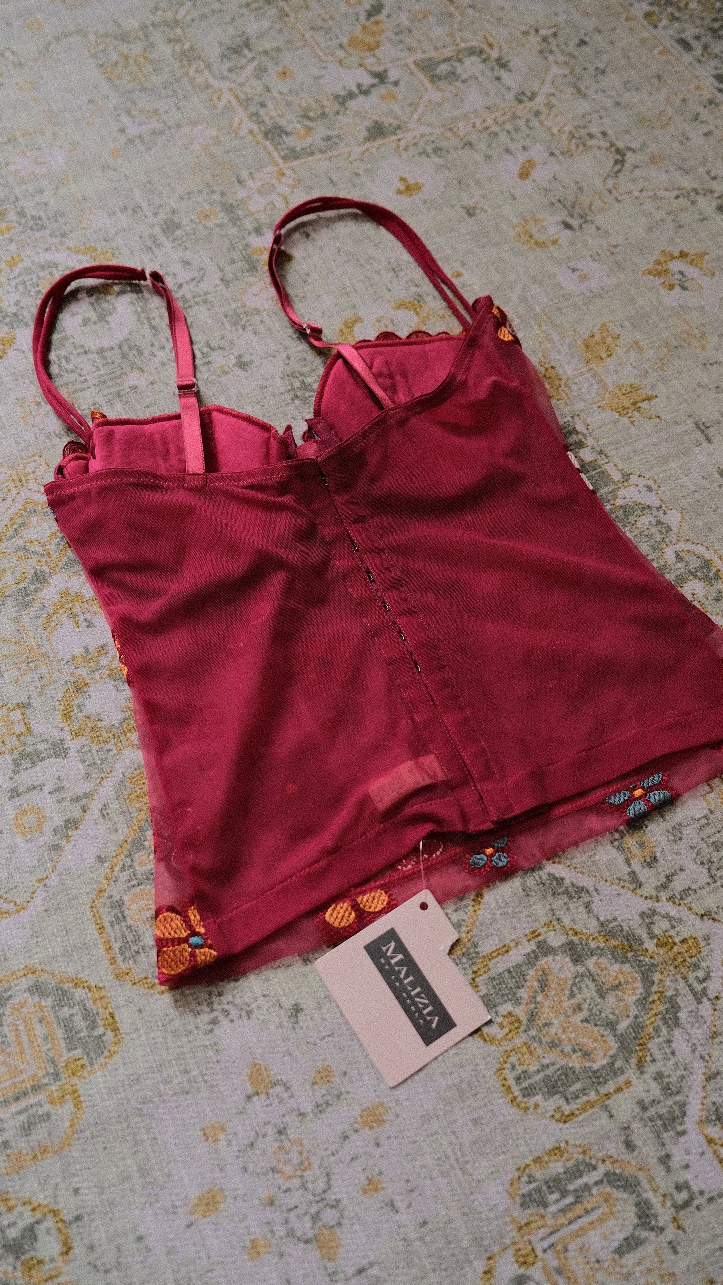 Malizia by La Perla sheer Floral corset (36C/80C)