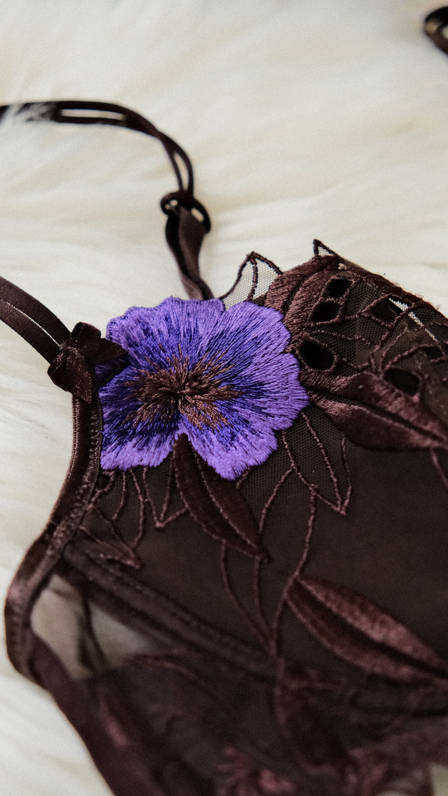 Vintage French Floral bra (75/34, B/C)