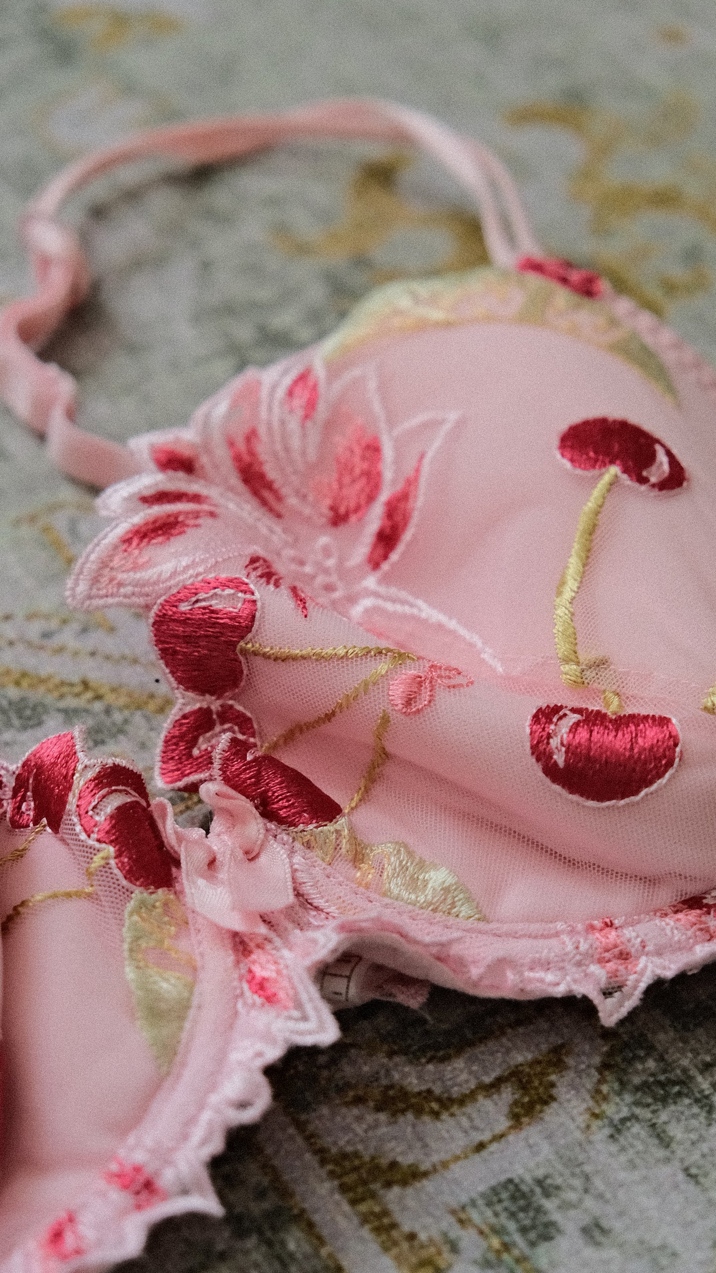 Cherry Pink French bra (34C/75C)