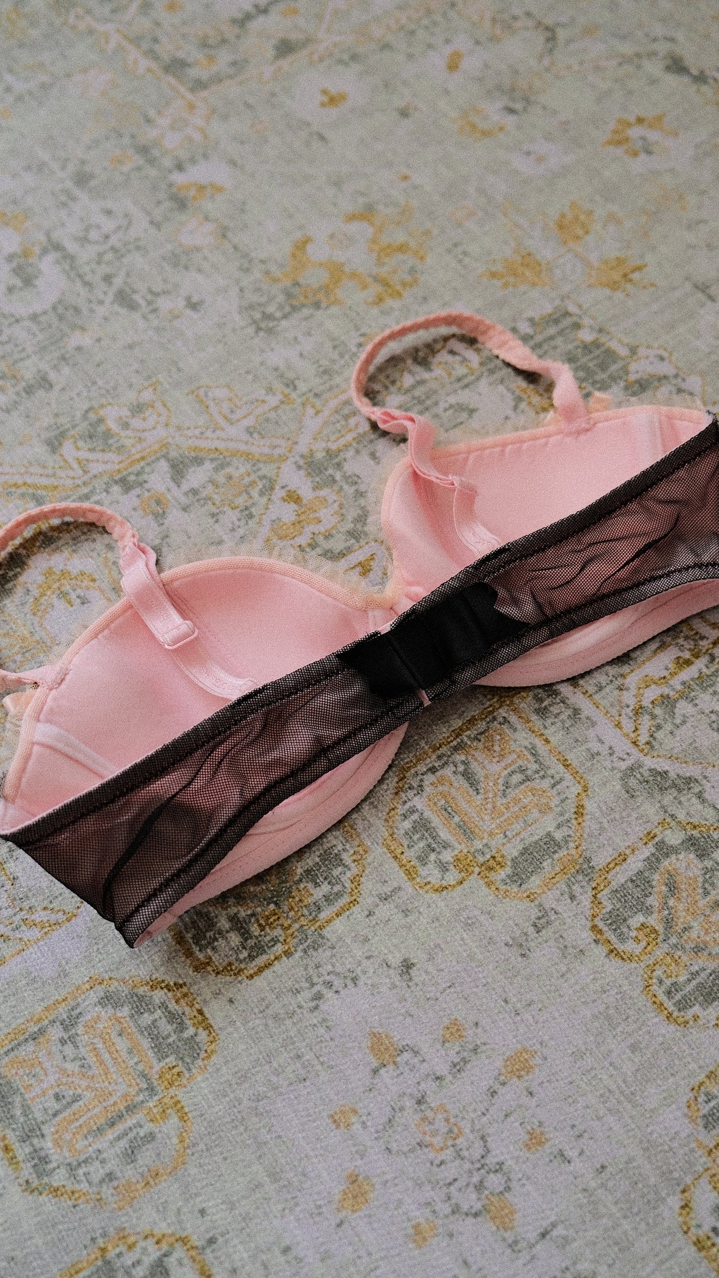 Vintage French Dark Floral bra (34D/75D)