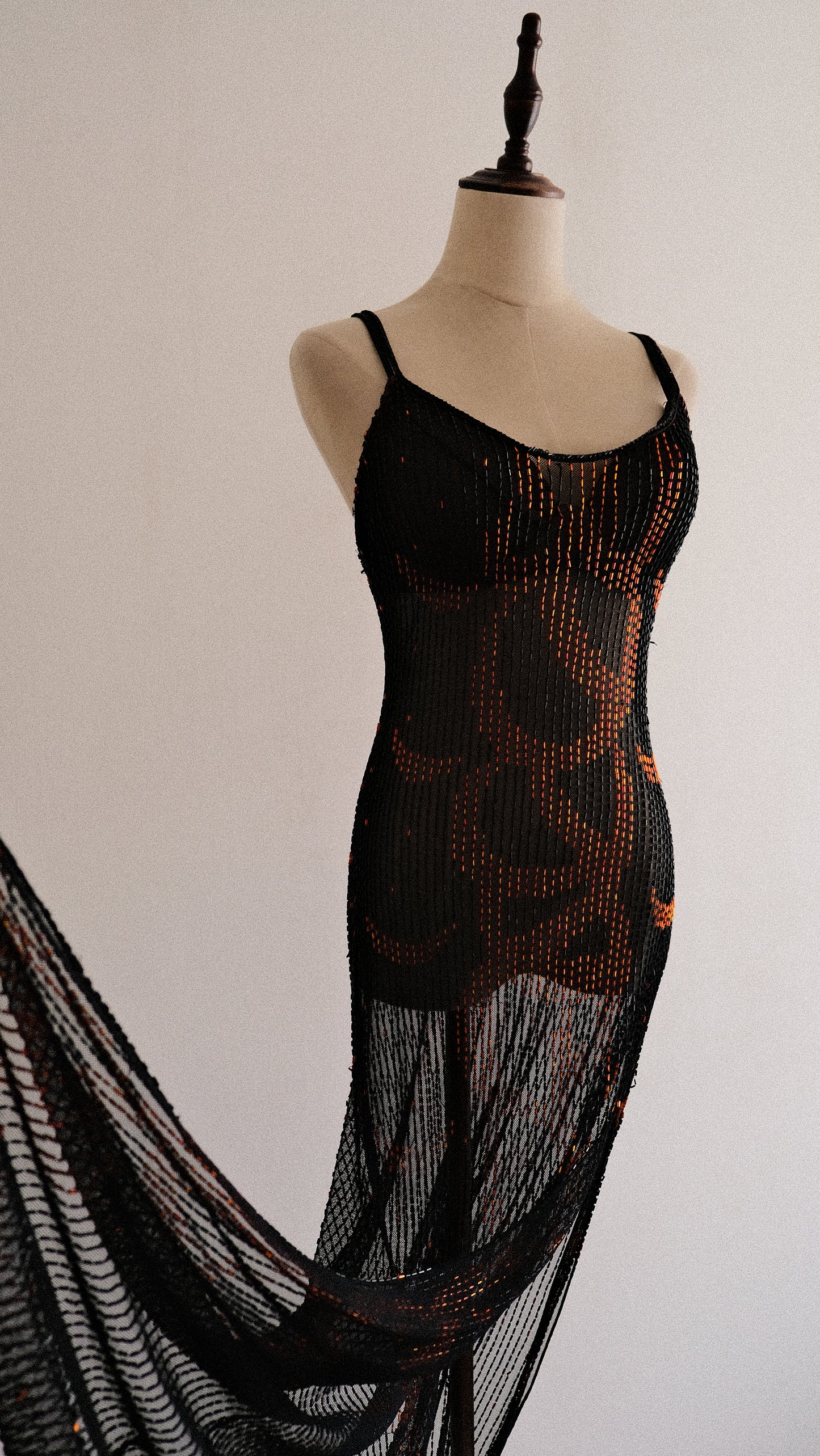 Italian sheer Ember dress (S)