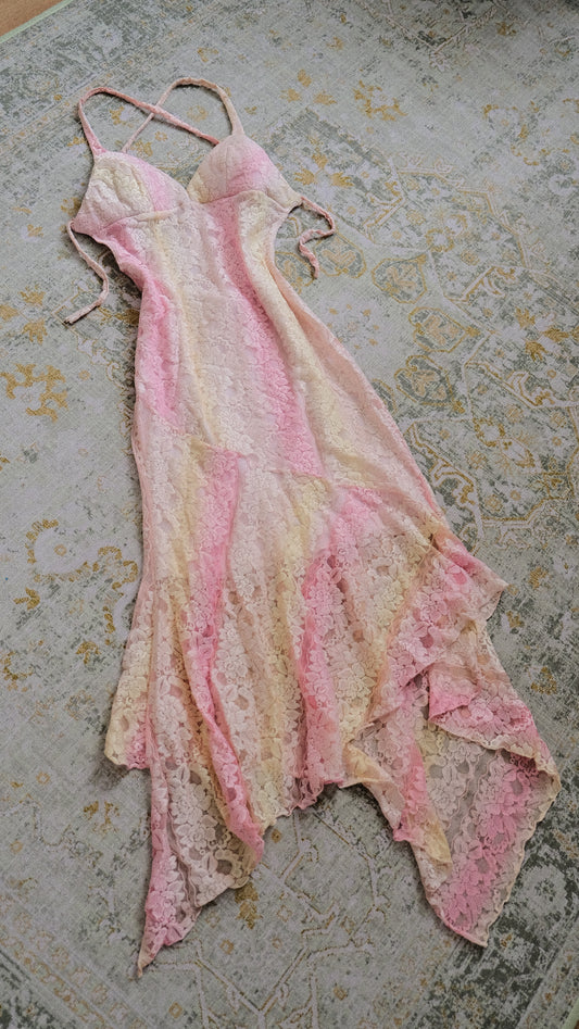 Peachy pink bustier dress (S-M)