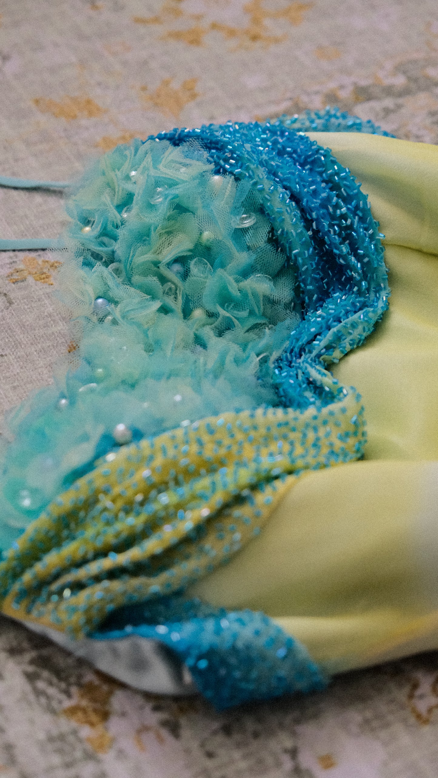 Ocean breeze cloud bustier dress (S, S/M)