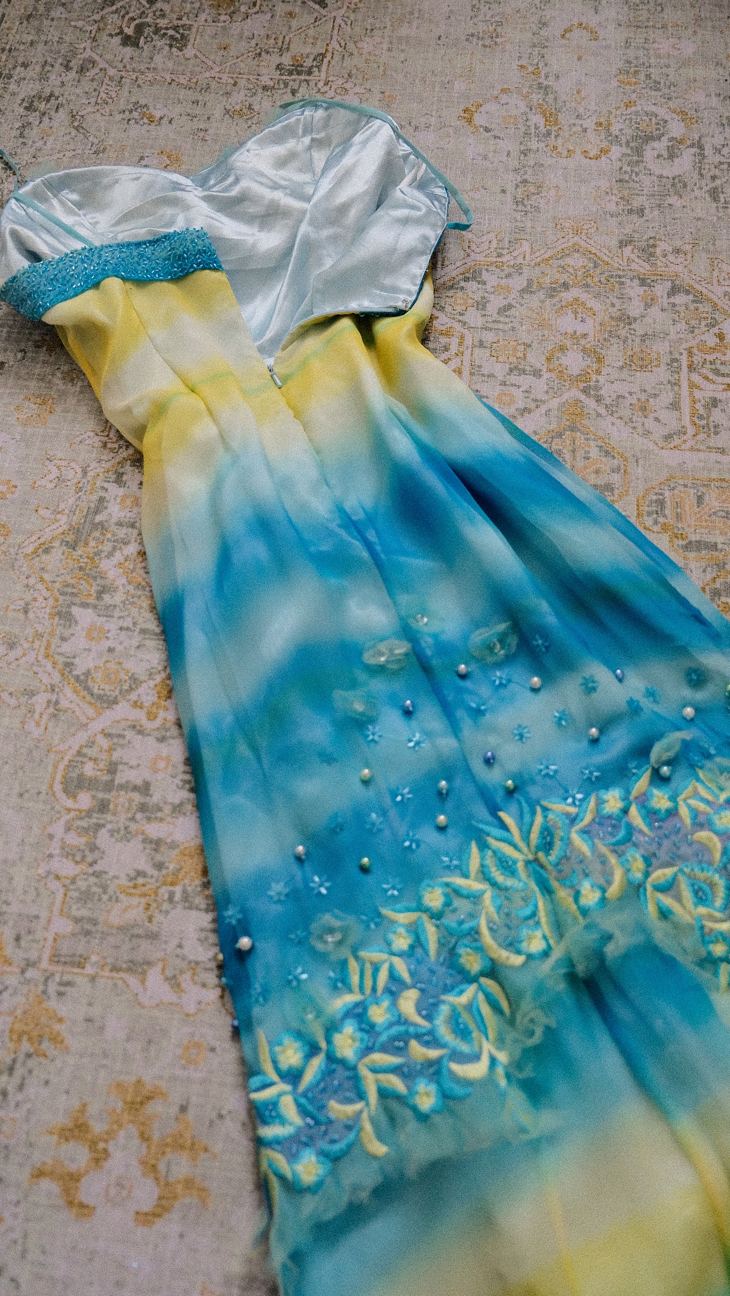 Ocean breeze cloud bustier dress (S, S/M)