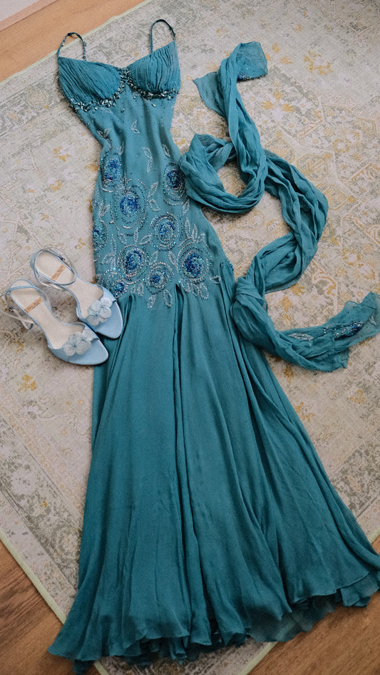 Serene Ocean dress (M)
