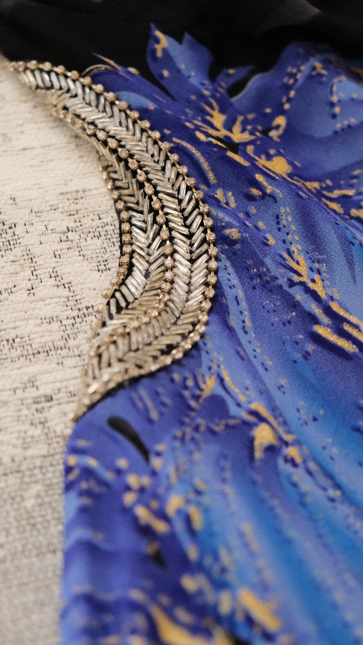 Deep-sea Floral dress (M, M/L)