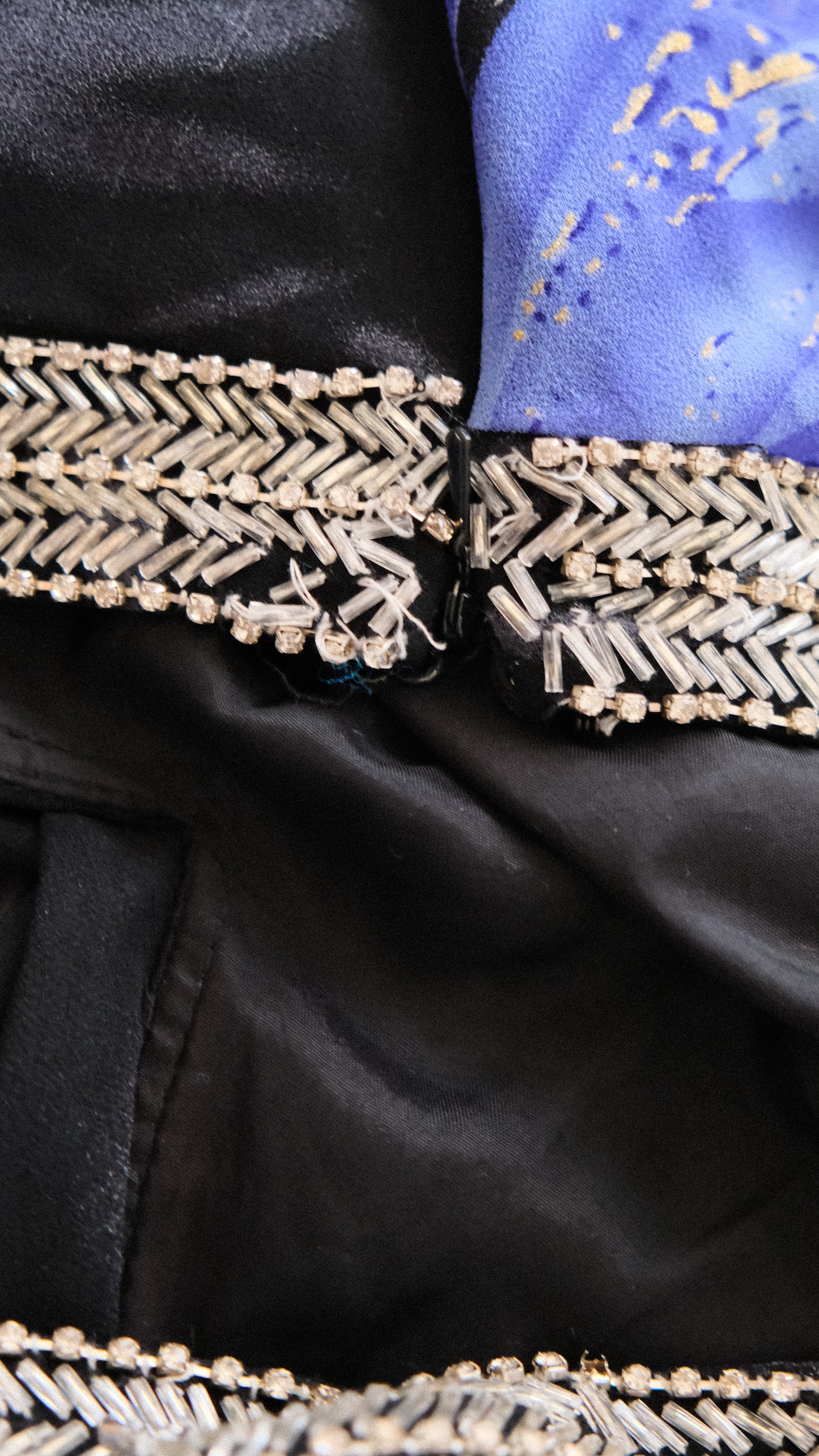 Deep-sea Floral dress (M, M/L)