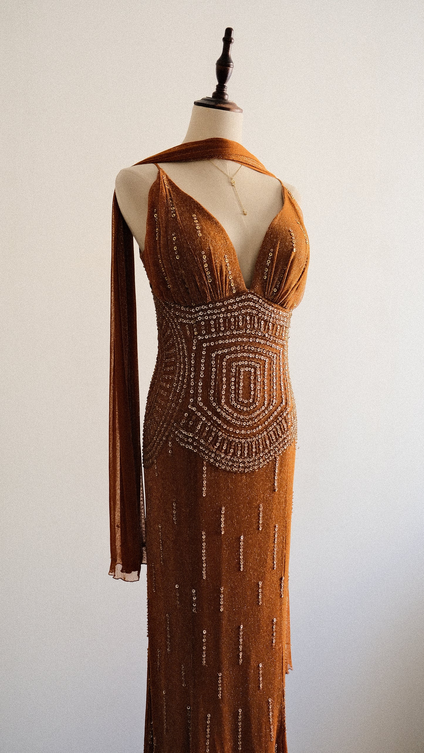 Bronze Sequin dress (L)