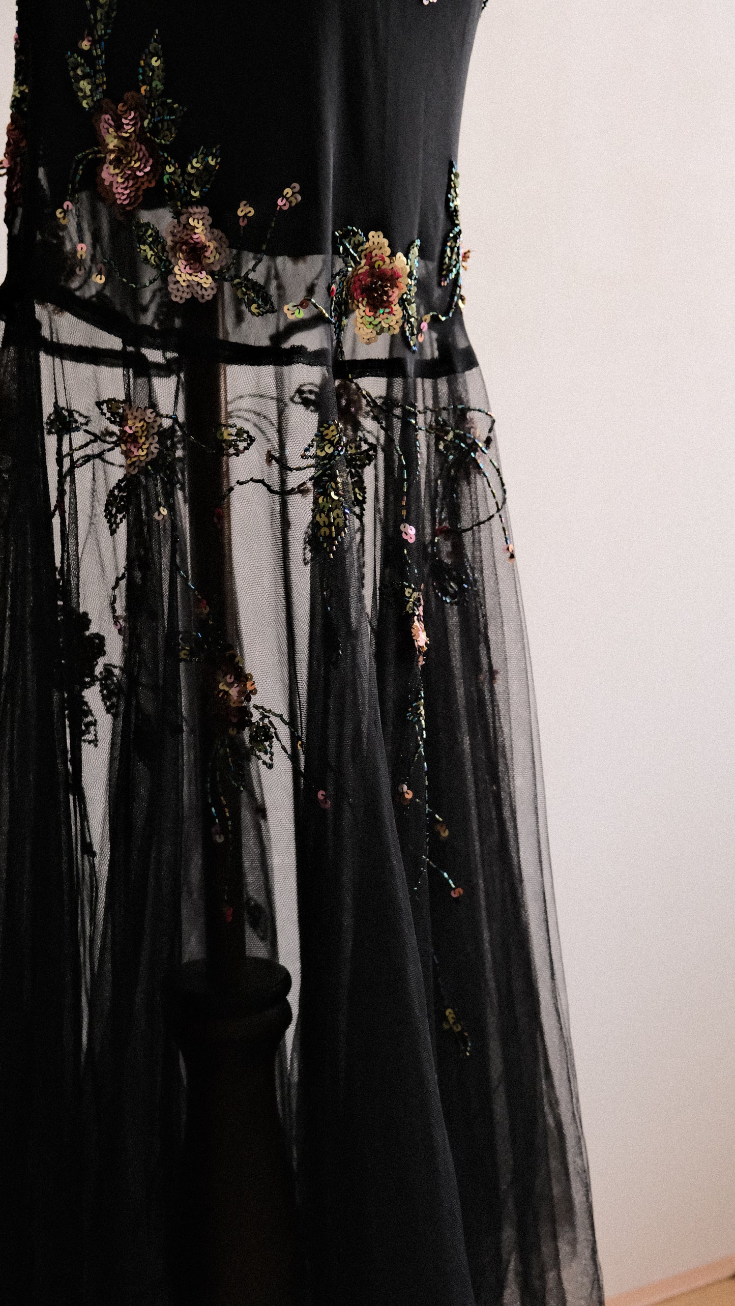 Floral Siren evening dress (M, M/L)