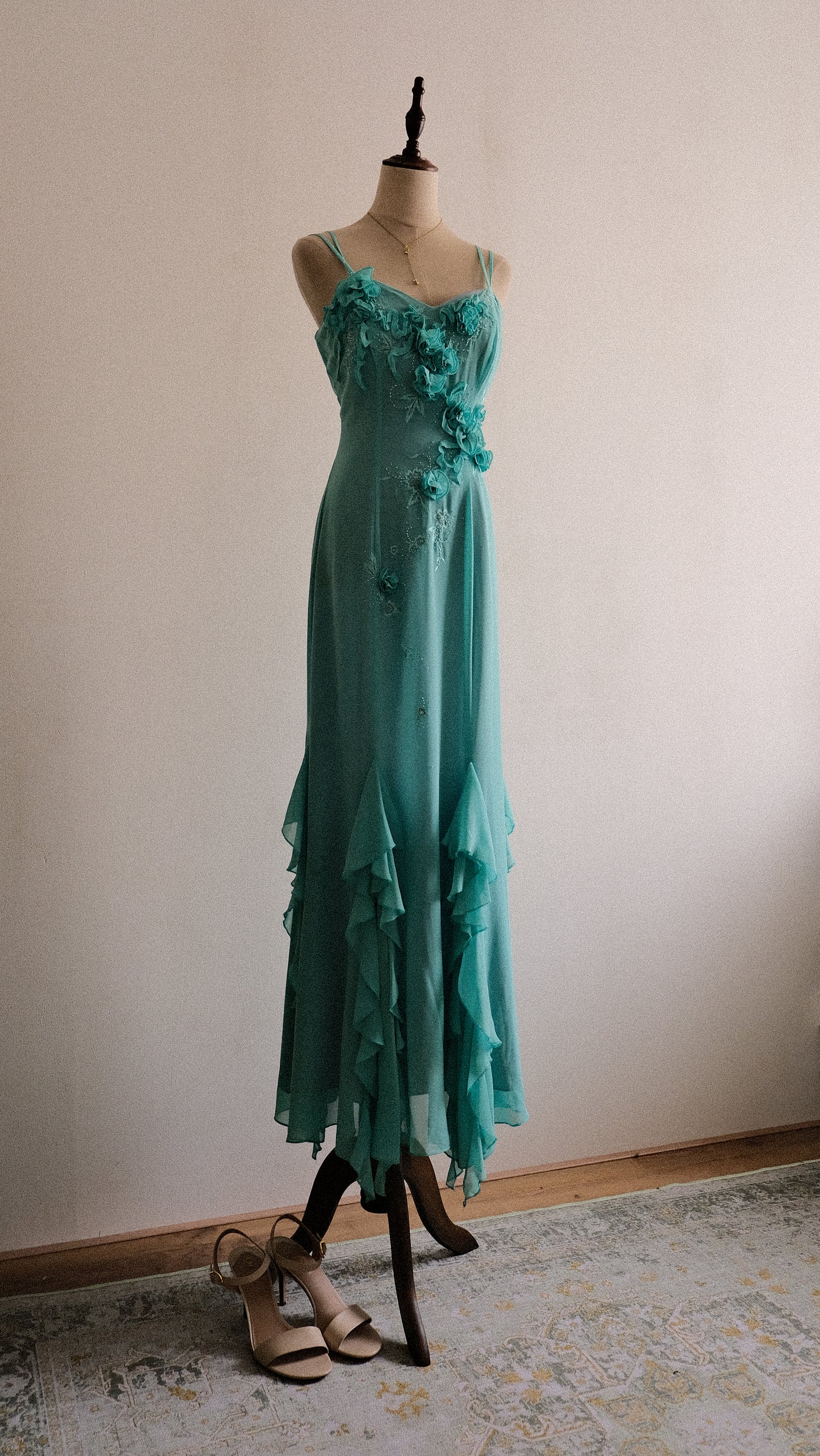 Turquoise reef mermaid dress (M, M/L)