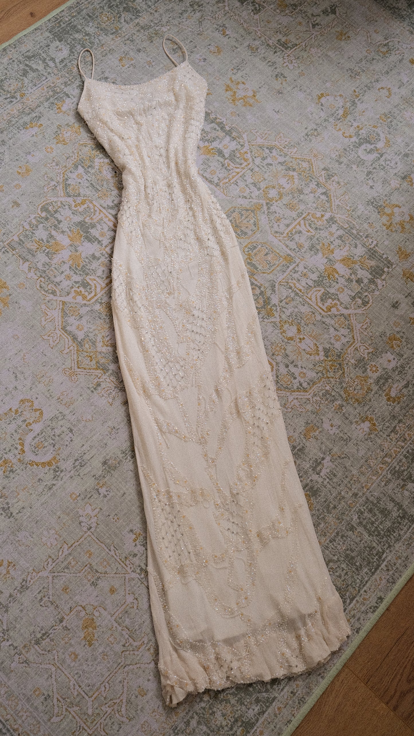 Delicate ivory sparkle dress (S, S/M)