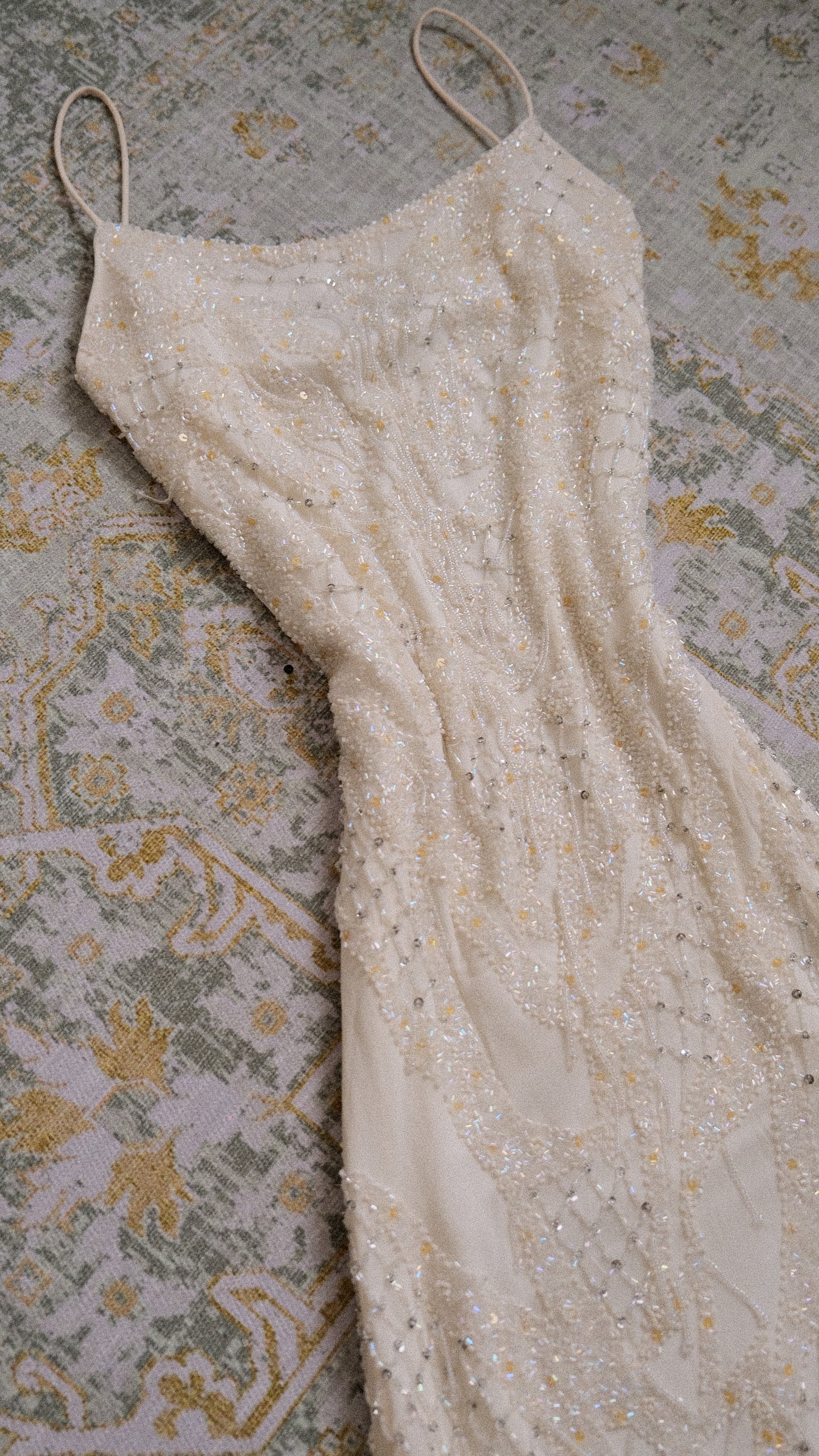 Delicate ivory sparkle dress (S, S/M)