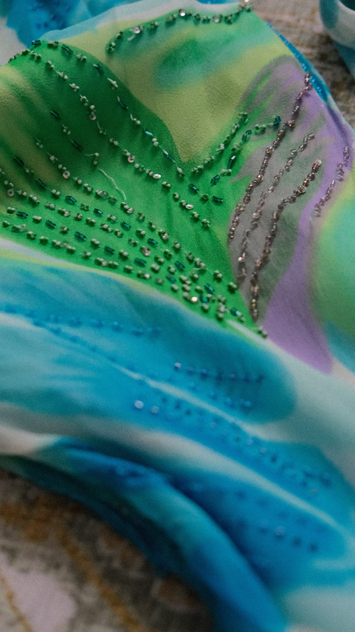 Oceanic Wave evening dress (M)