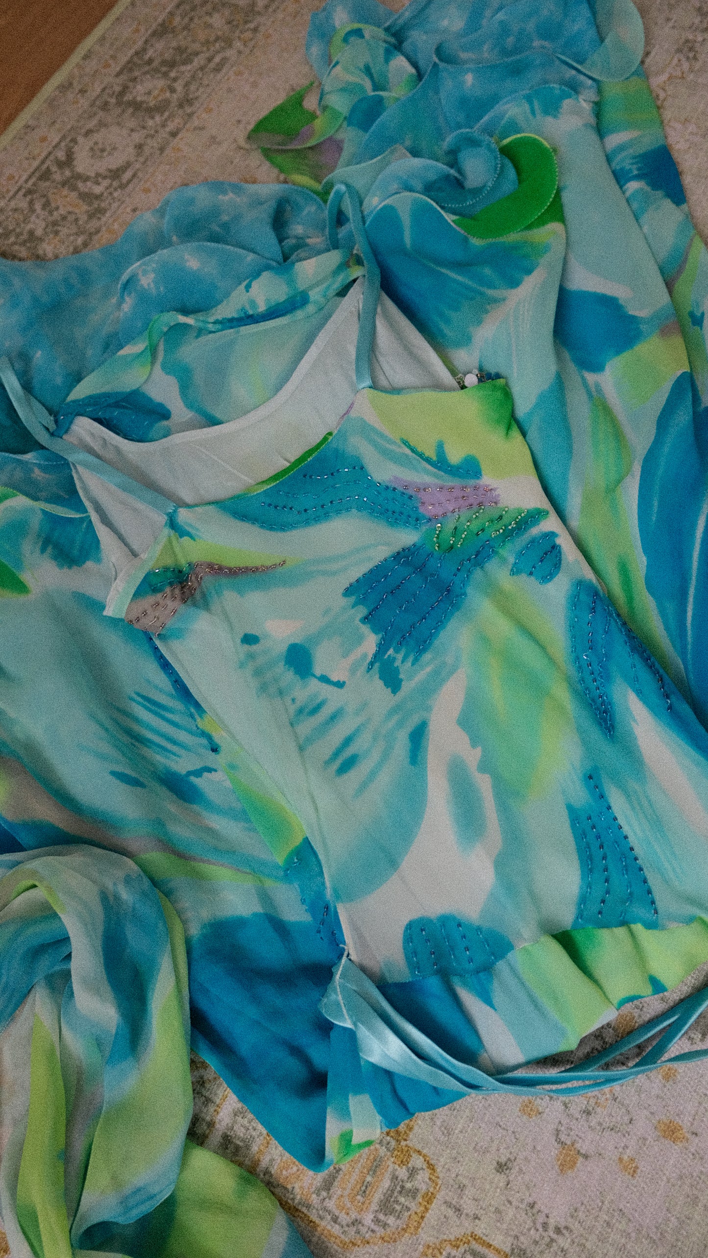 Oceanic Wave evening dress (M)