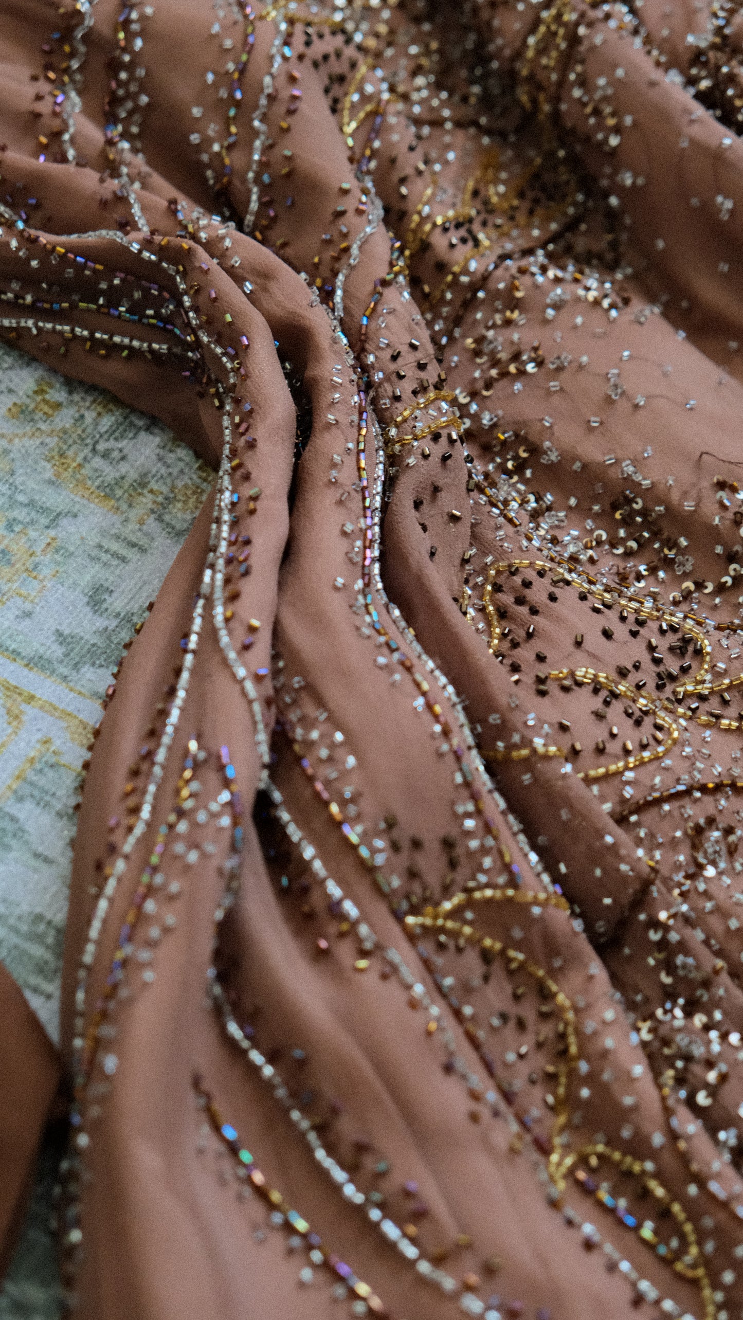 Vintage brown bustier dress (M)